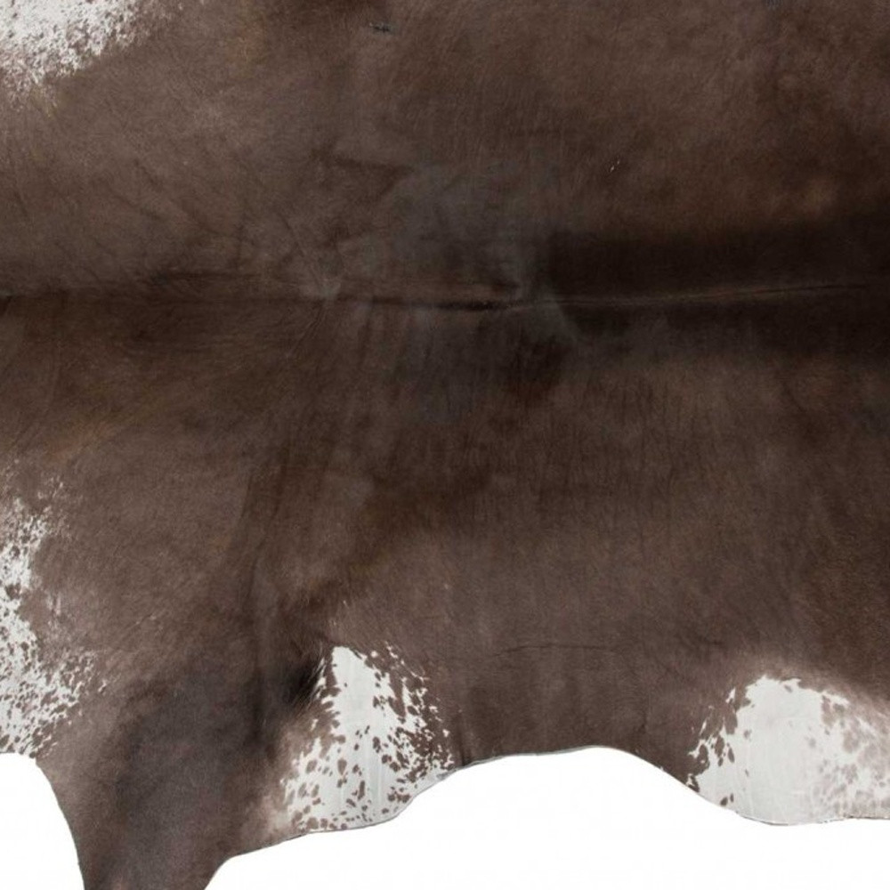 2" X 3" Taupe And White Calfskin - Area Rug