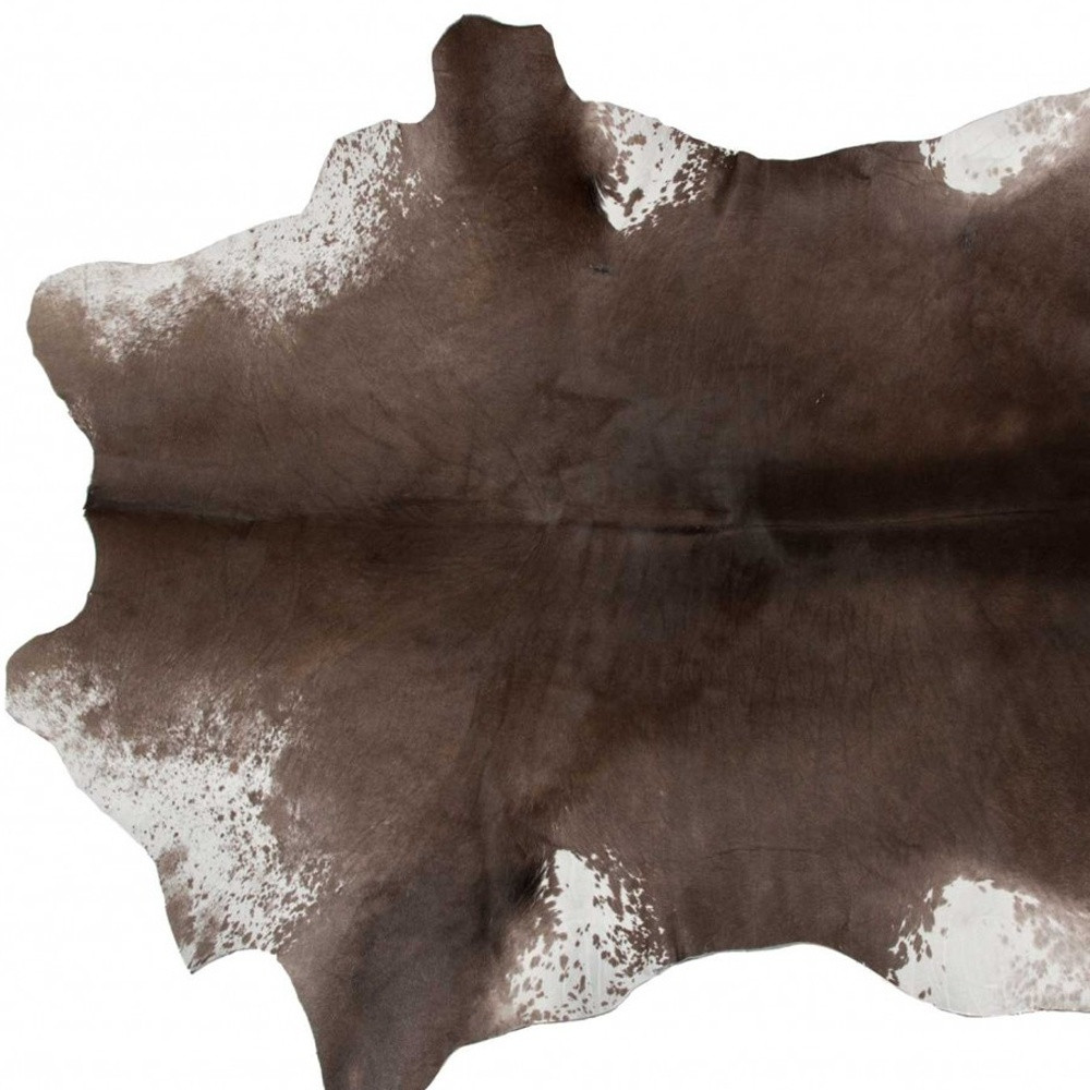 2" X 3" Taupe And White Calfskin - Area Rug