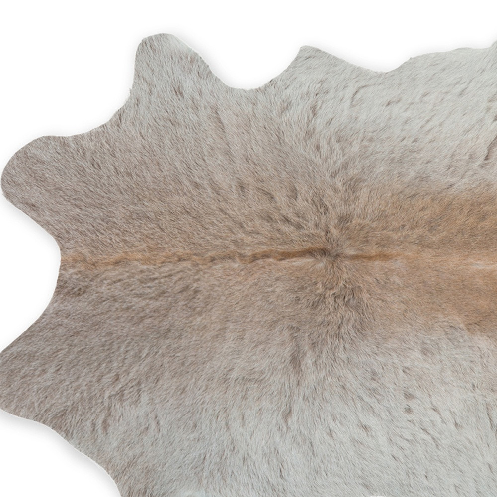 2" X 3" Natural Light Gray Calfskin - Area Rug