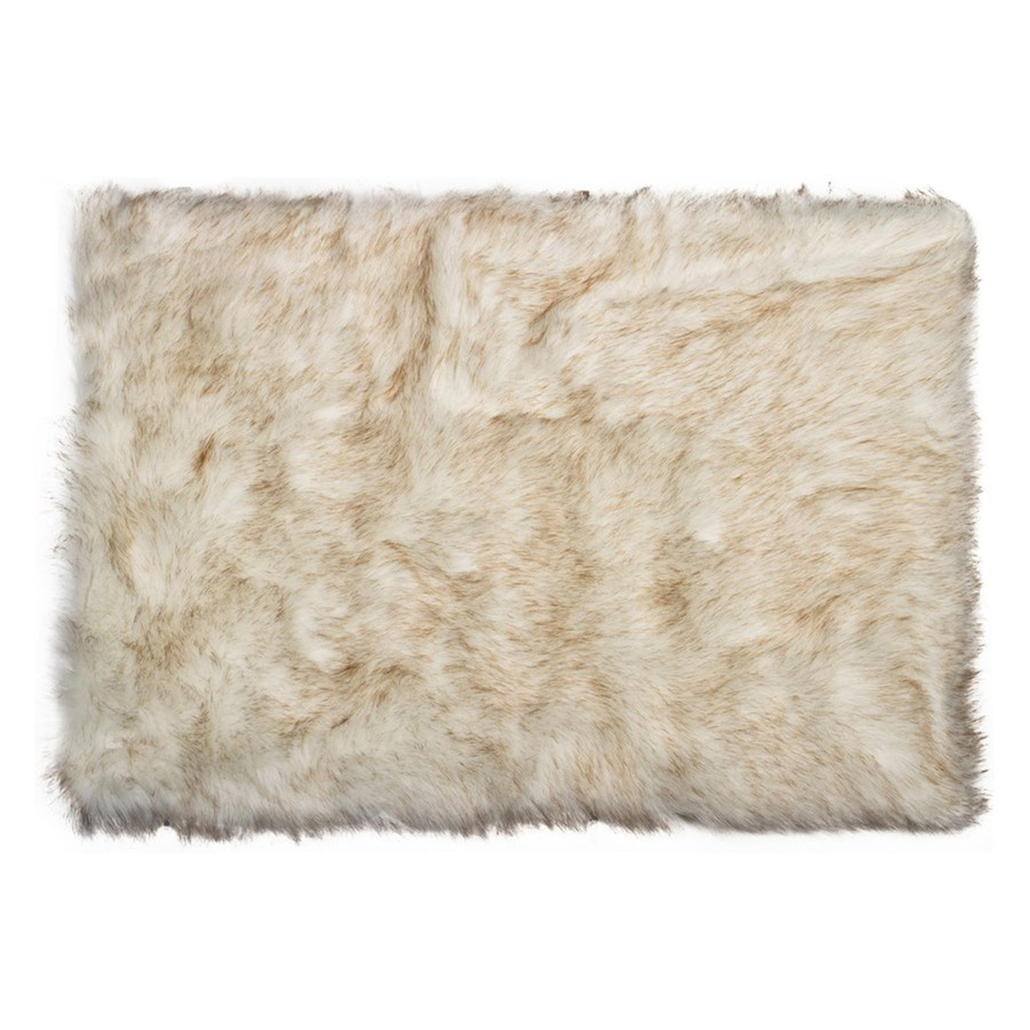 24" X 36"  Gradient Brown Faux Sheepskin Area Rug