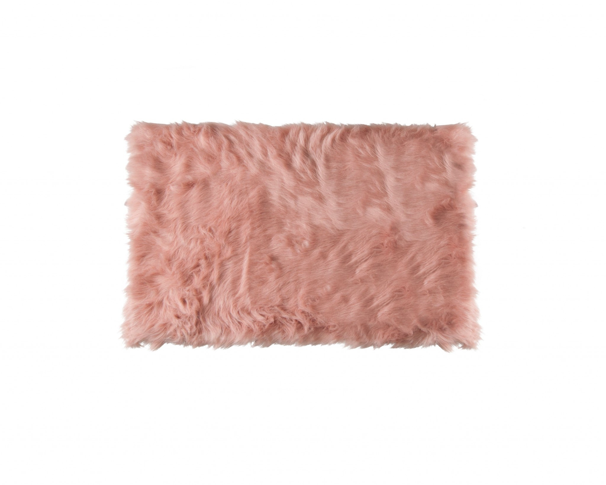 24" X 36" X 1.5" Dusty Rose Plush Faux Sheepskin Area Rug-317266-1