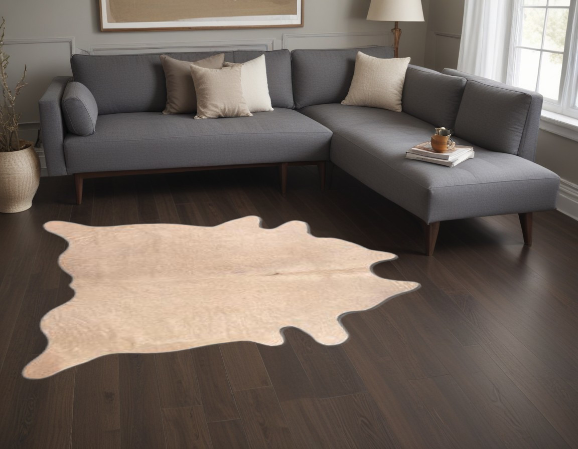 5' X 7' Natural Cowhide Area Rug-317303-1