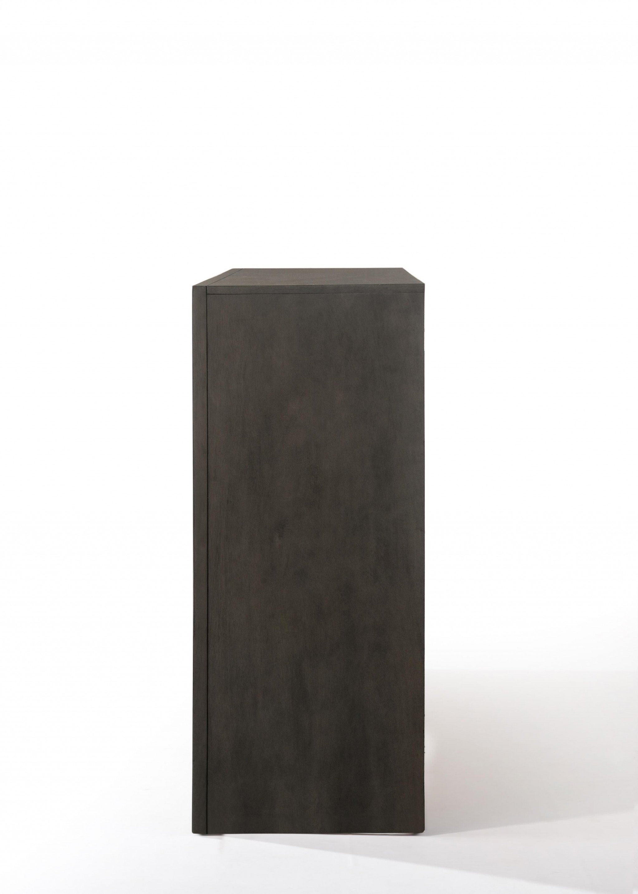 59" X 17" X 41" Gray Oak Rubber Wood Dresser