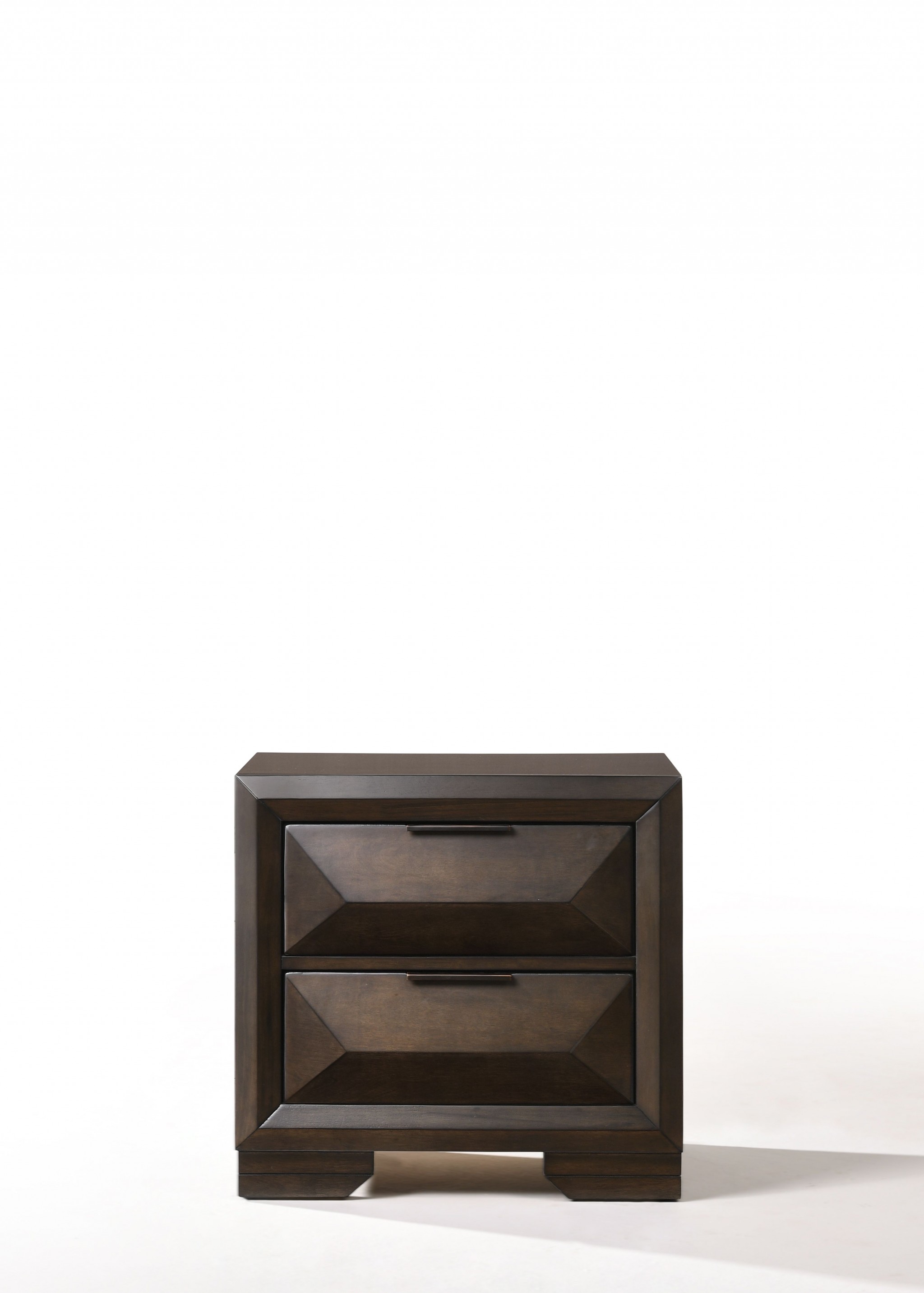 26" X 17" X 25" Espresso Rubber Wood Nightstand