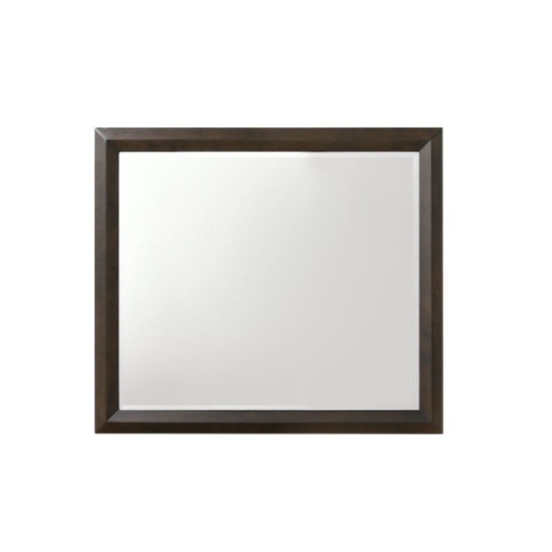 39" X 35" Espresso Rubber Wood Mirror