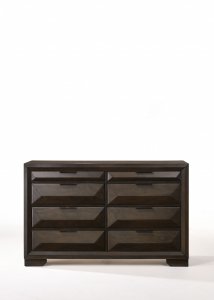 59' X 17' X 37' Espresso Rubber Wood Dresser