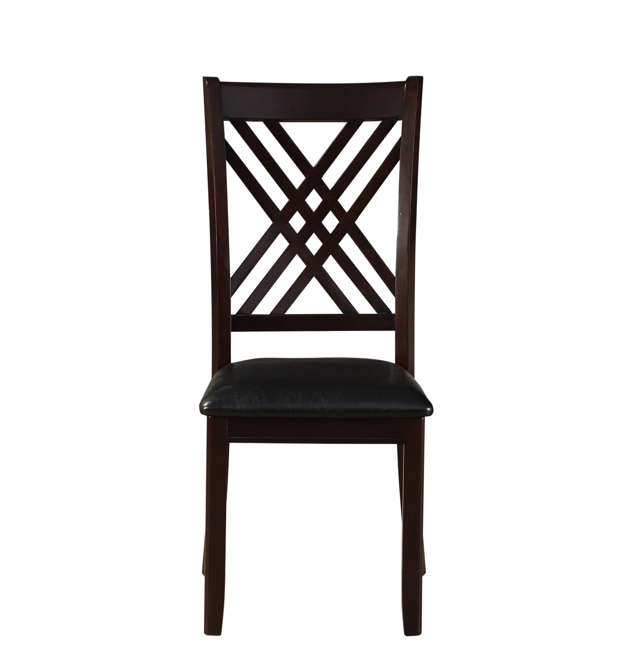 18" X 22" X 41" 2pc Black And Espresso Side Chair