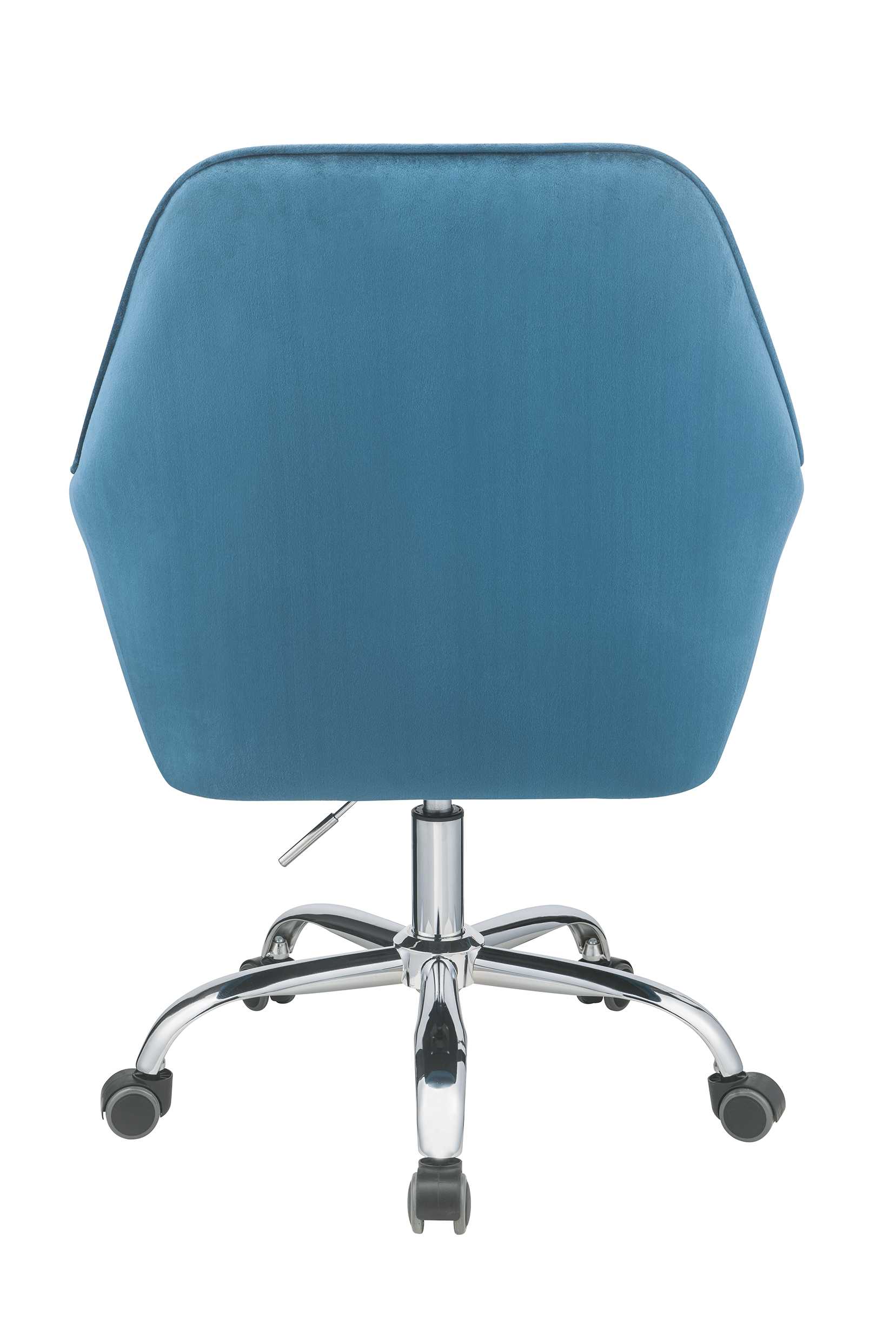 27" X 22" X 37" Peacock Velvet Office Chair