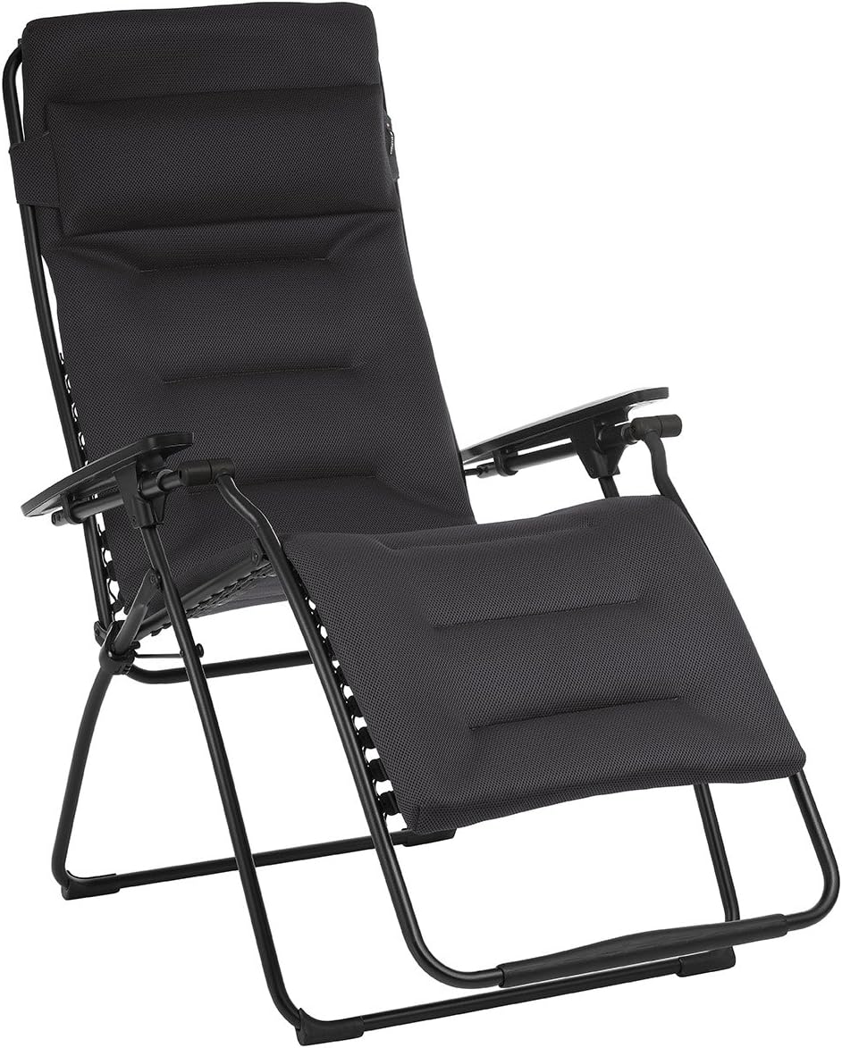 30" Black Metal Zero Gravity Chair-320605-1