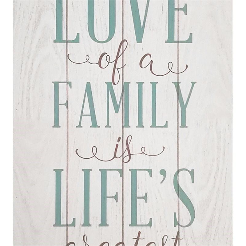 The Love Of A Family Is A Life'S Greatest Blessing Wooden Wall Decor