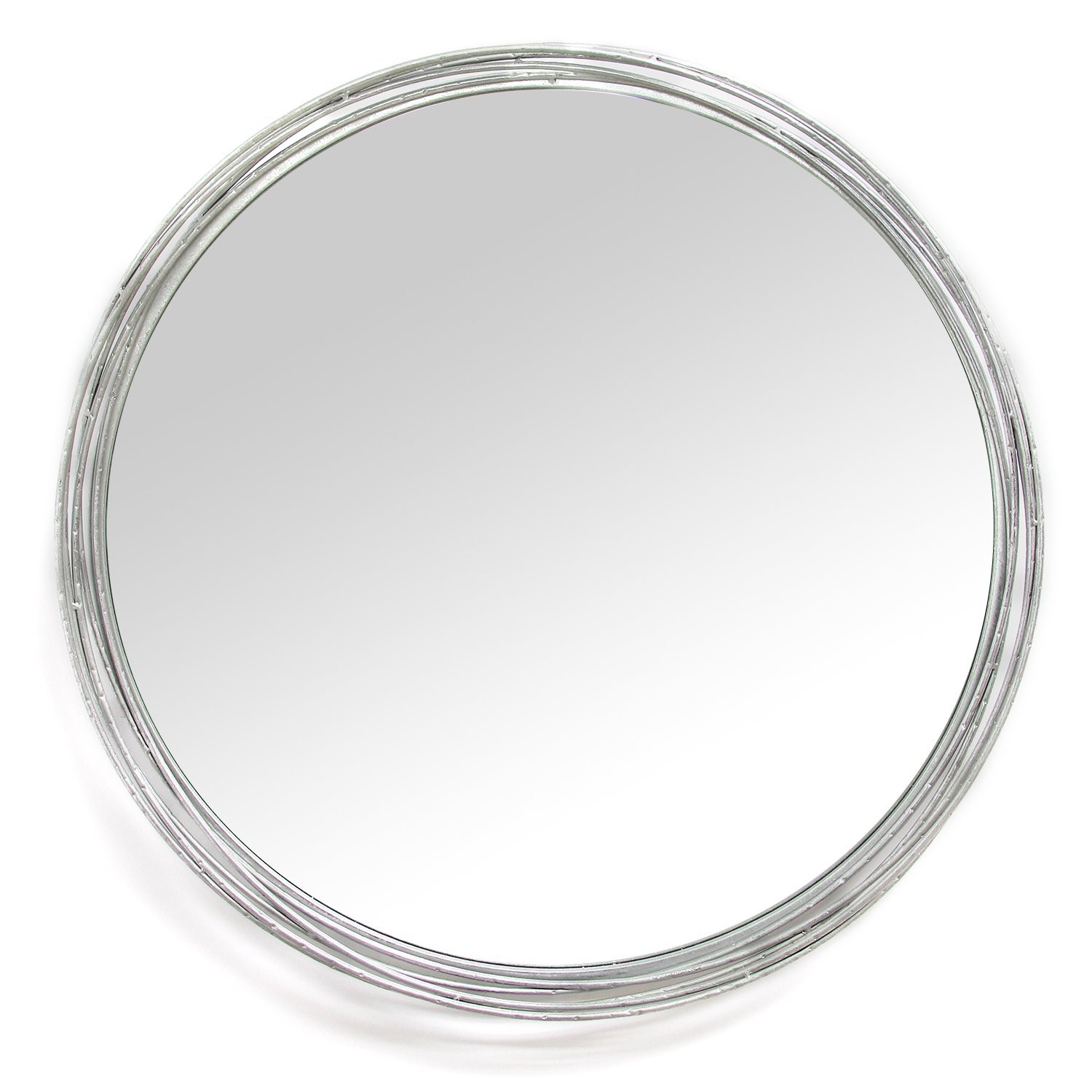 Silver Statement Metal Framed Wall Mirror