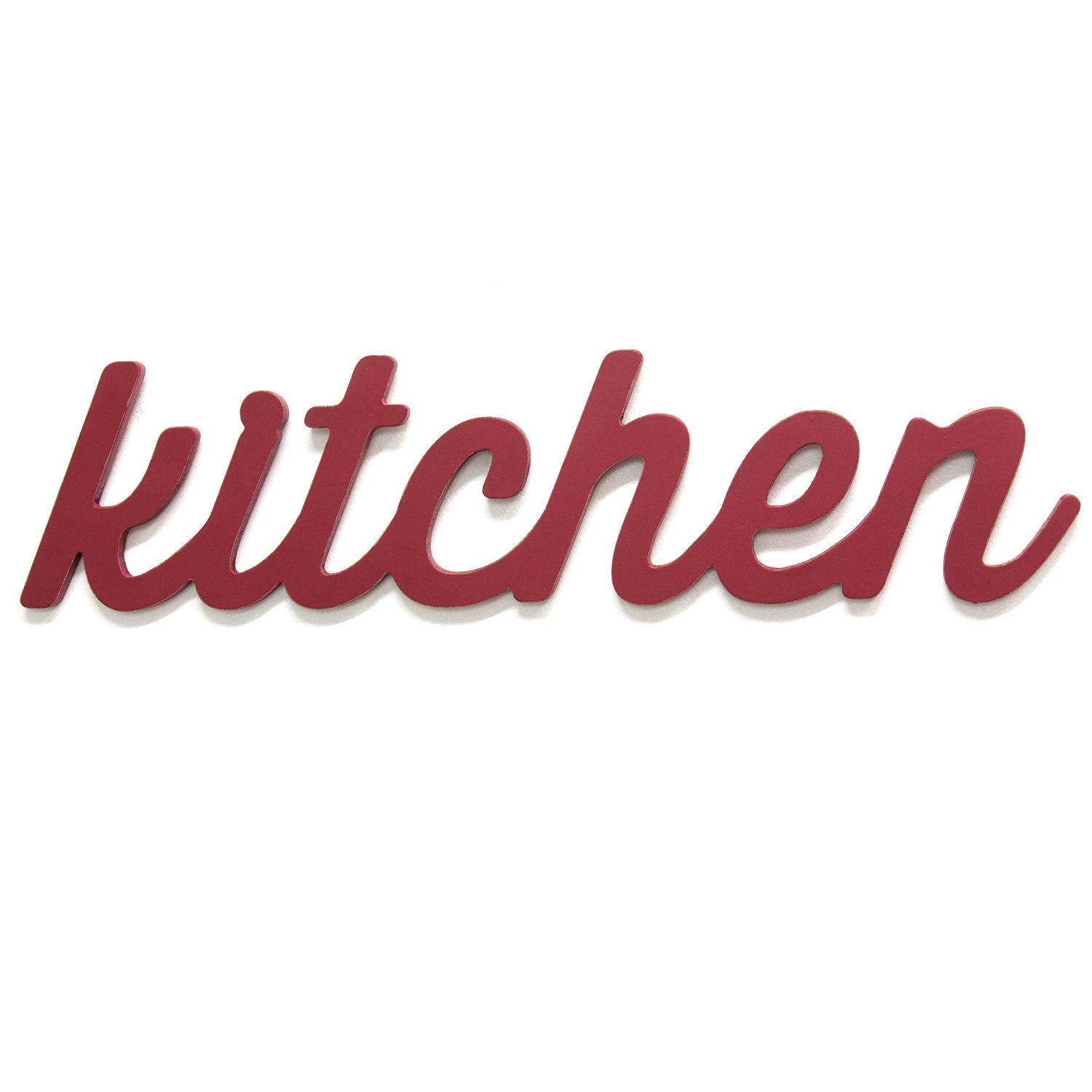 Red Kitchen Wood Word Decor
