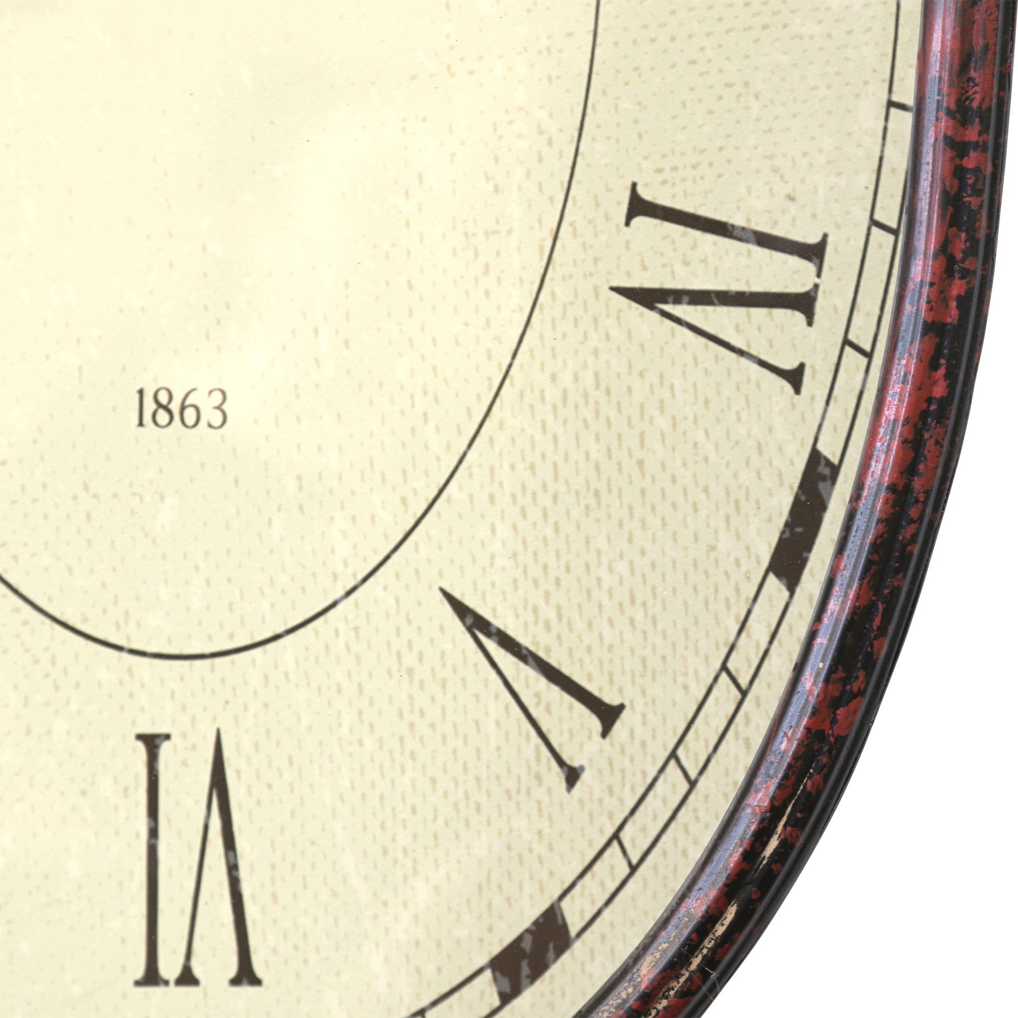 10.75" Oval Distressed Gunmetal Antique Bird Clock