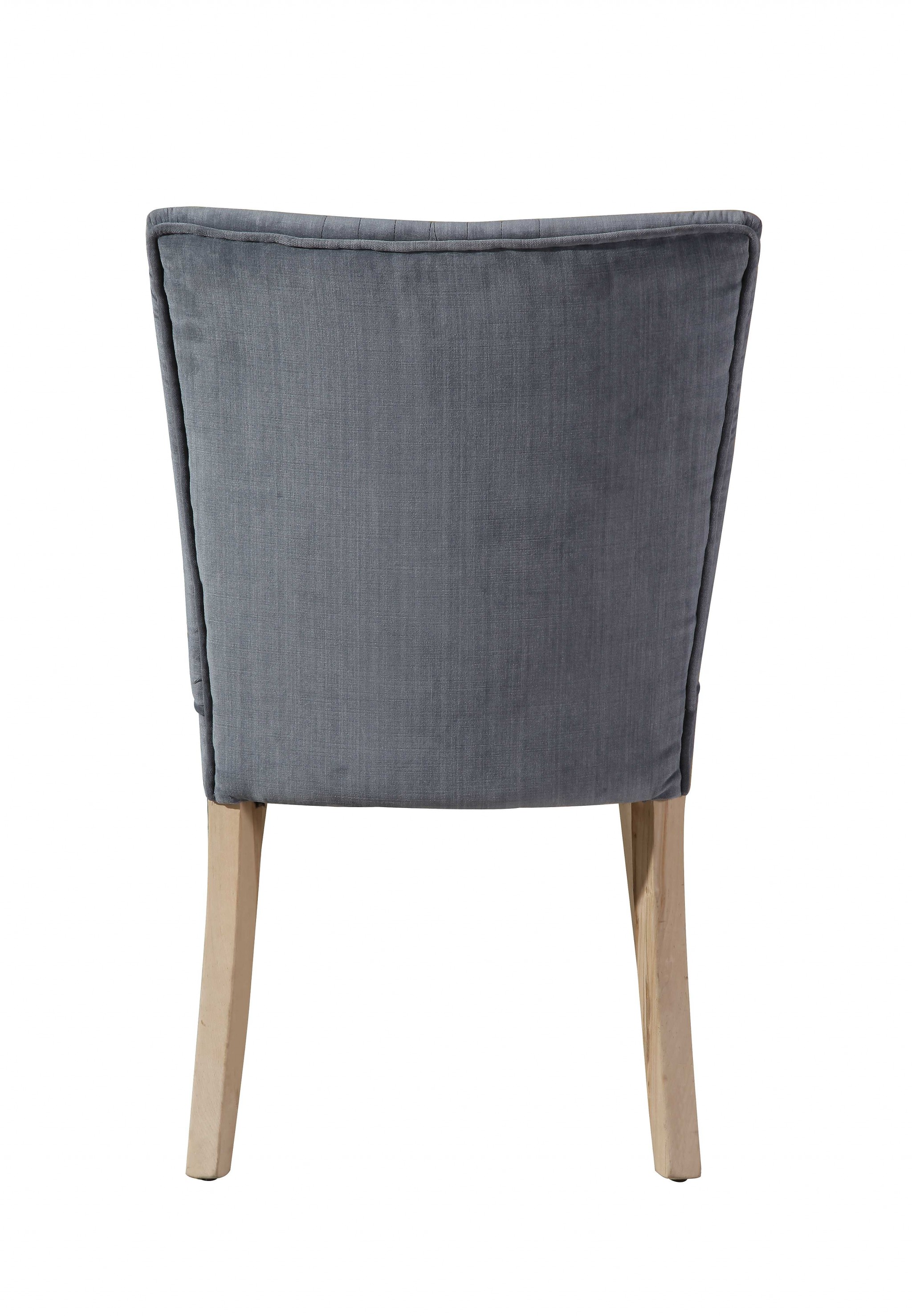 22" X 21" X 34" Blue Wood Polyester Dining Chair