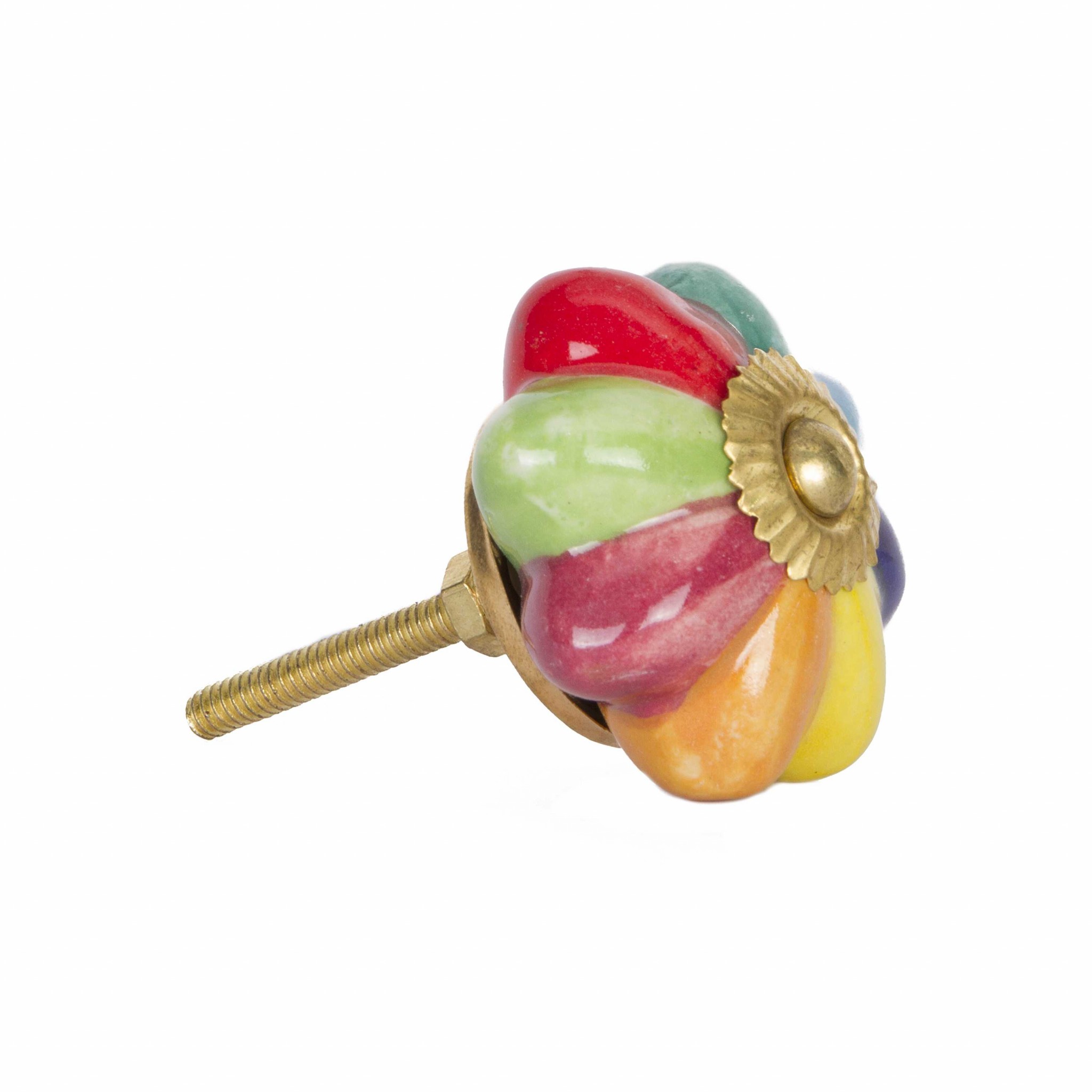 1.5" x 1.5" x 1.5" Green, Blue, Red and Yellow - Knobs 12-Pack