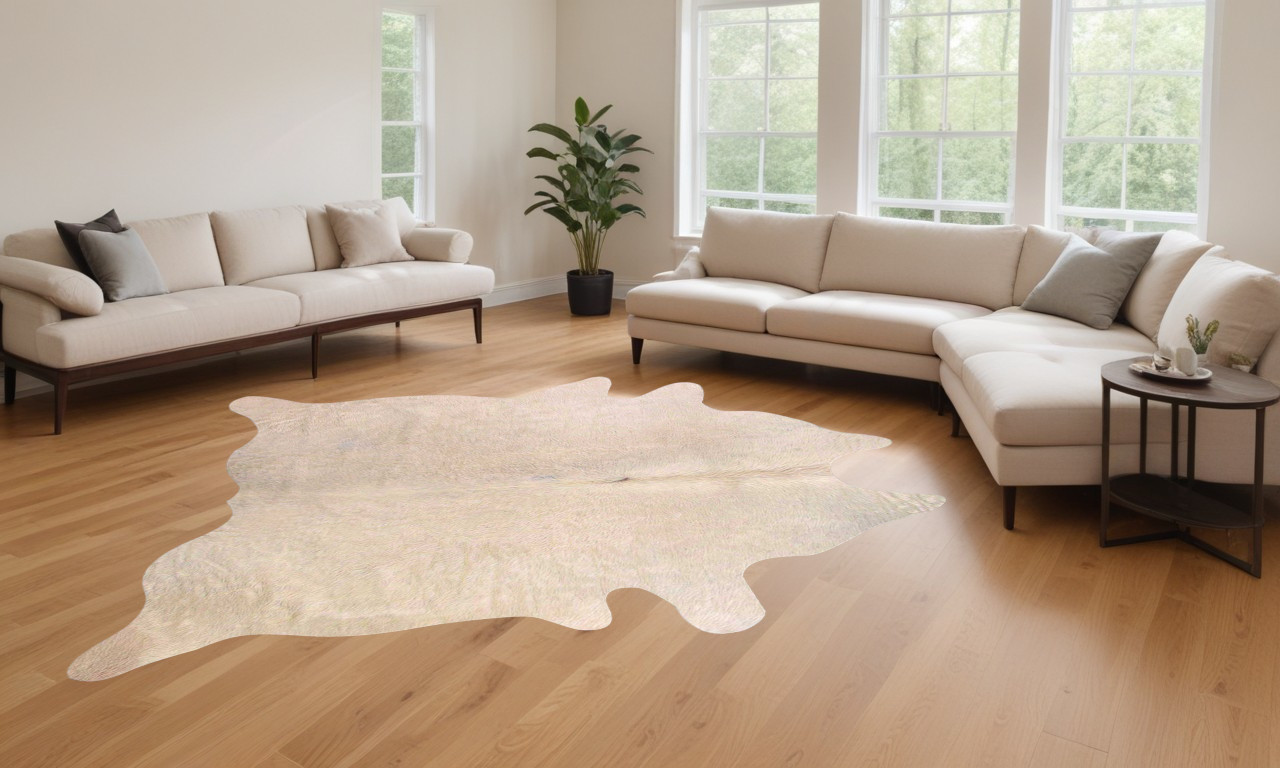 72" X 84" Natural Cowhide  Area Rug-328307-1