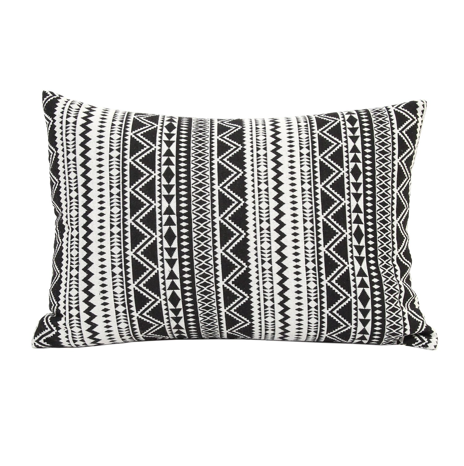 Tribal Stripe Lumbar Accent Pillow w/ Removable Covers