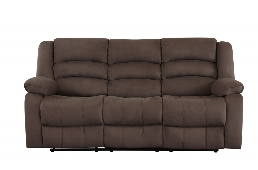 40" Contemporary Brown Fabric Sofa-329367-1