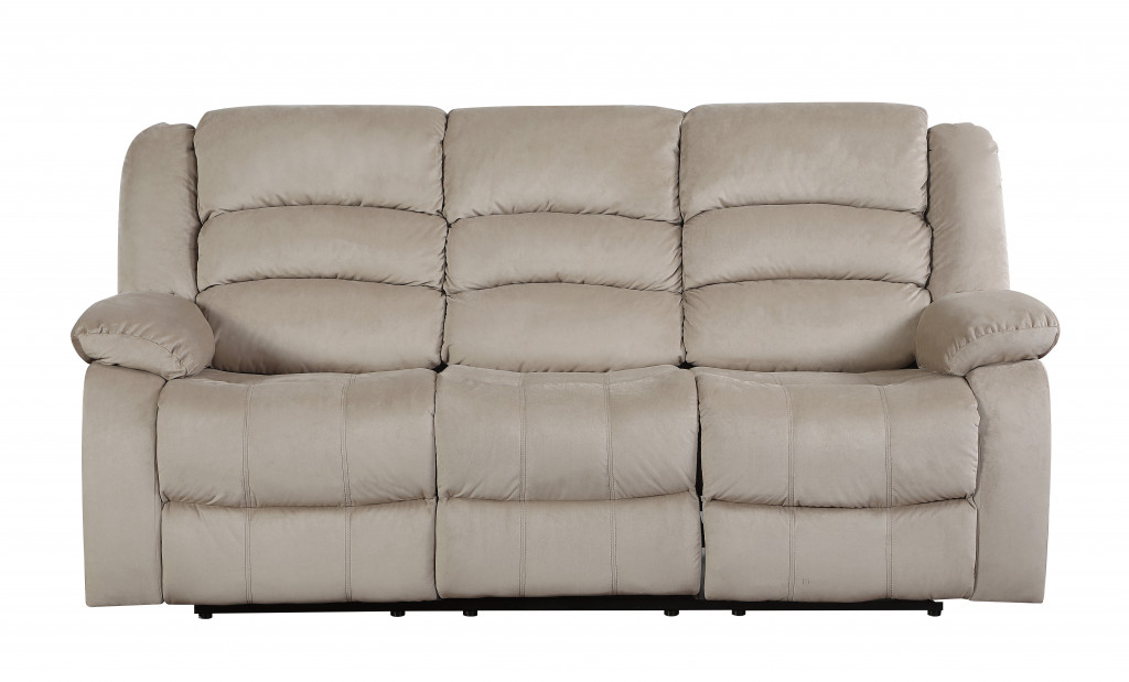 40" Contemporary Beige Fabric Sofa-329371-1