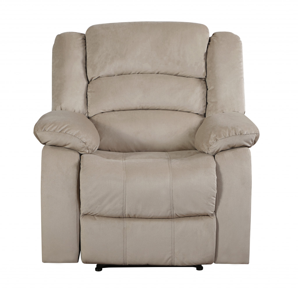 40" Contemporary Beige Fabric Chair-329373-1