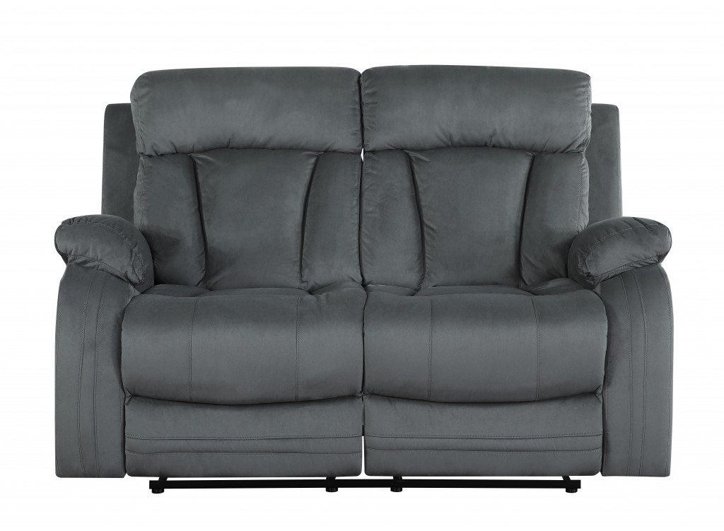 40" Modern Grey Fabric Loveseat-329388-1