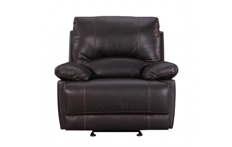 41" Brown Leather Match Recliner-329409-1