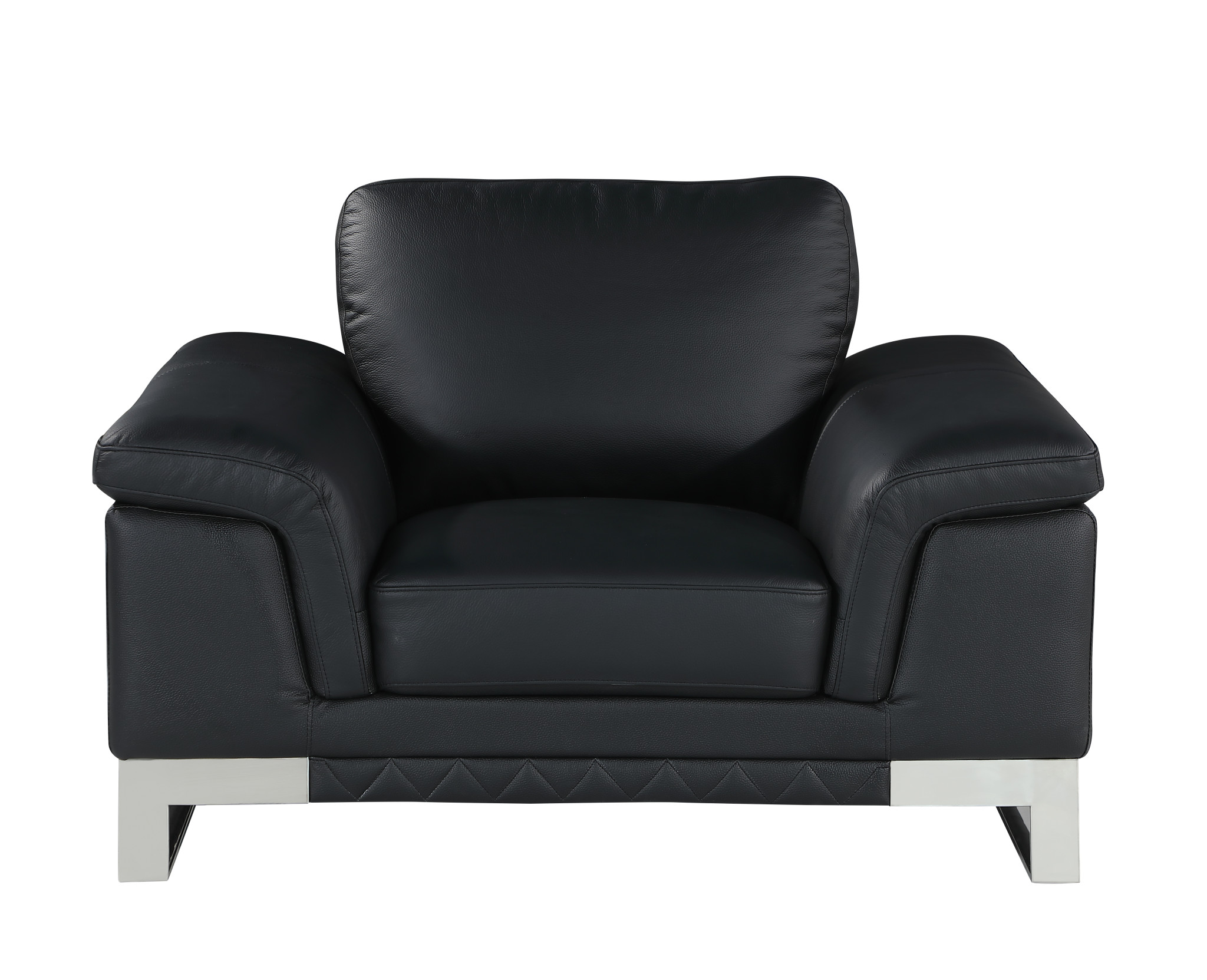 32" Black Lovely Leather Chair-329615-1