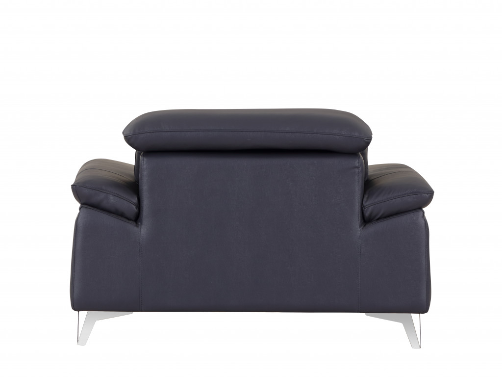 31" Navy Fashionable Leather Chair