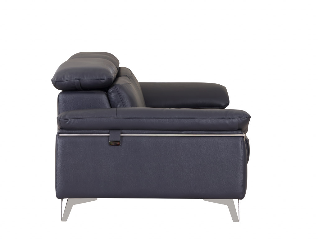 31" Navy Fashionable Leather Chair