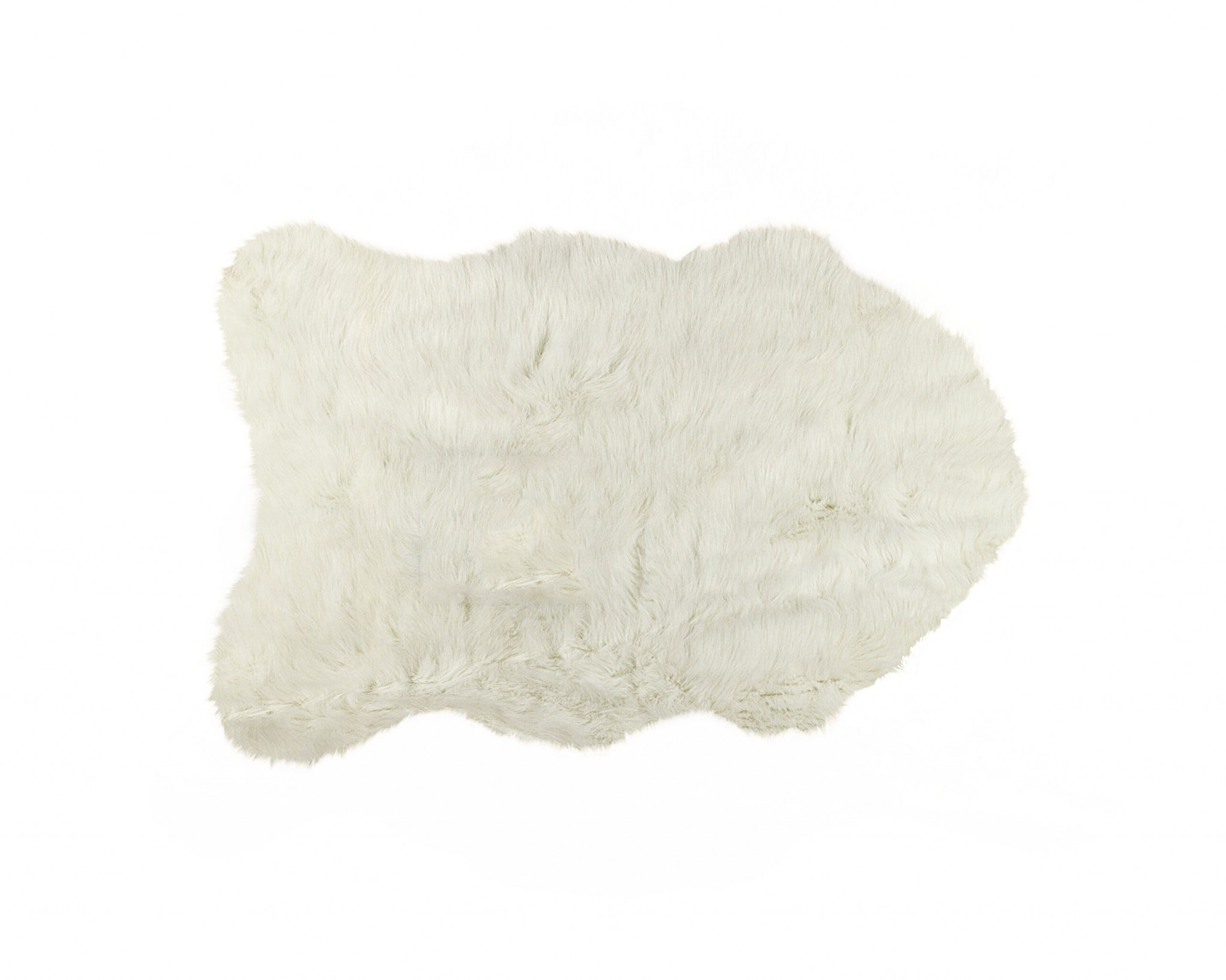 24" X 36" X 1.5" Off White Sheepskin Faux Fur Single - Area Rug-331453-1