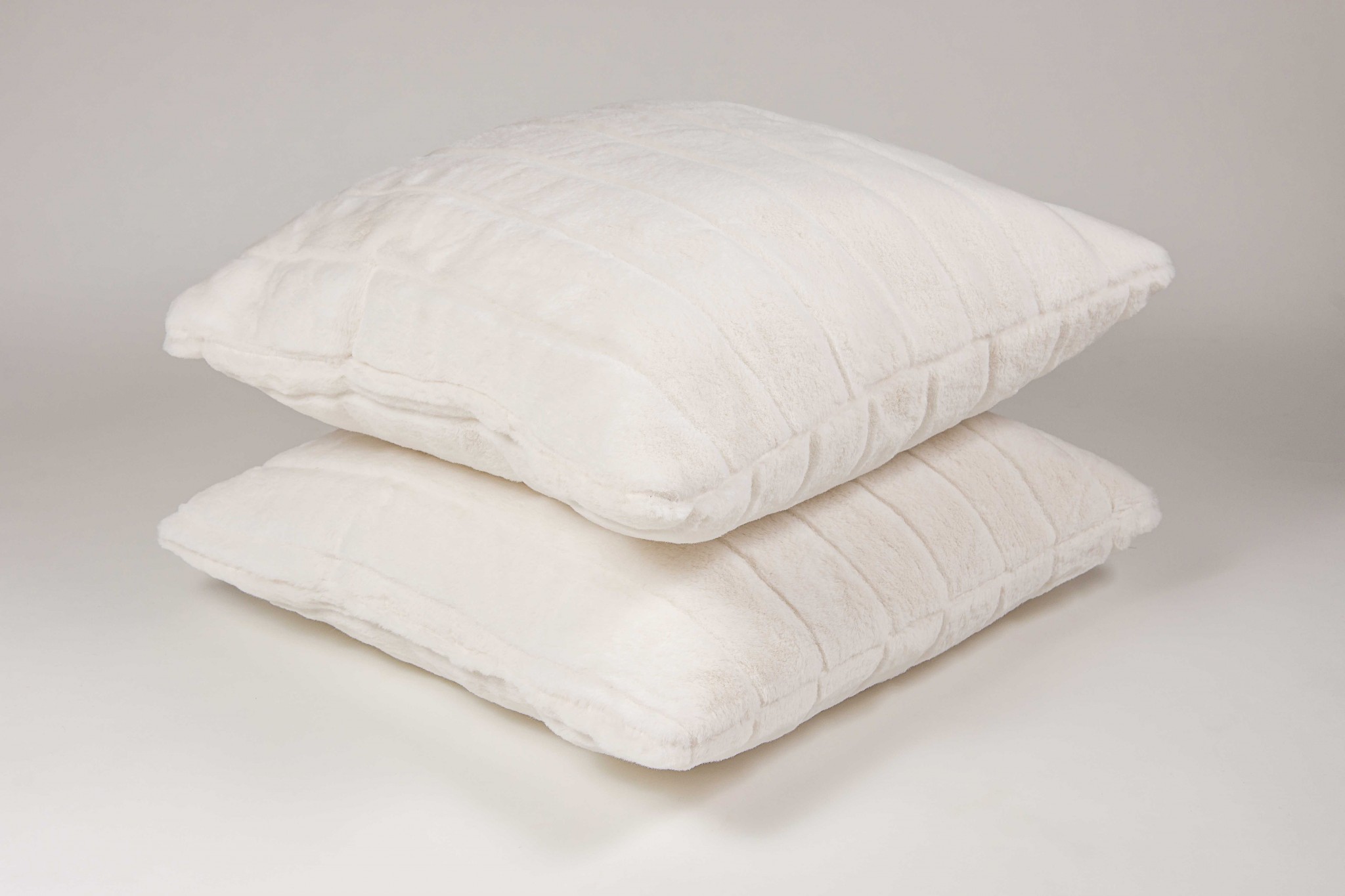18" x 18" x 5" Off-White, Faux Fur - Pillow 2-Pack