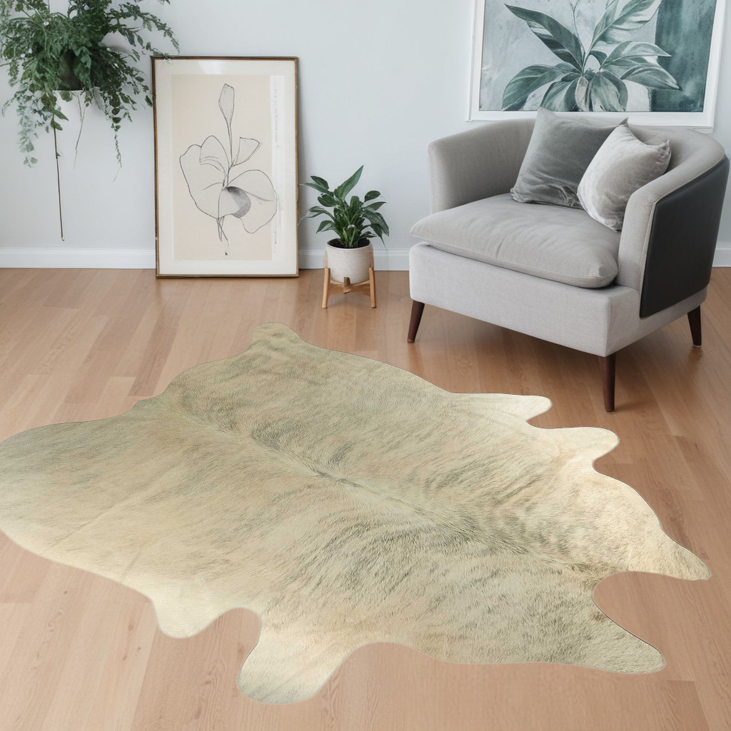 60" X 84" Light Brindle Cowhide  Rug-332274-1