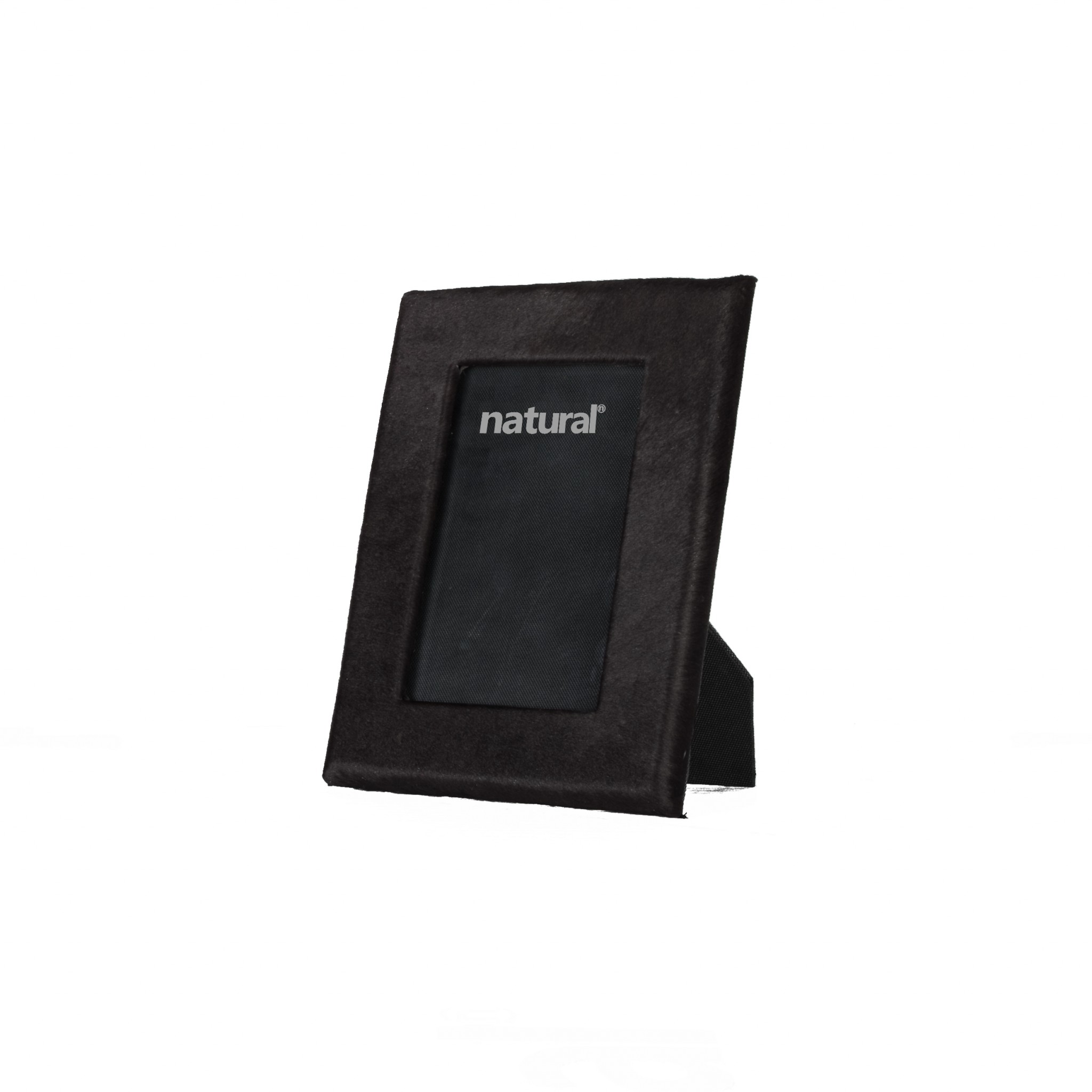 7" x 9" Black, Cowhide - 4" x 6" Picture Frame