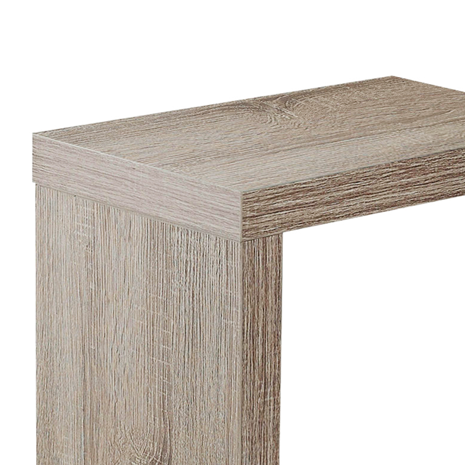 11.5" x 18" x 24" Dark Taupe Hollow Core Particle Board Accent Table