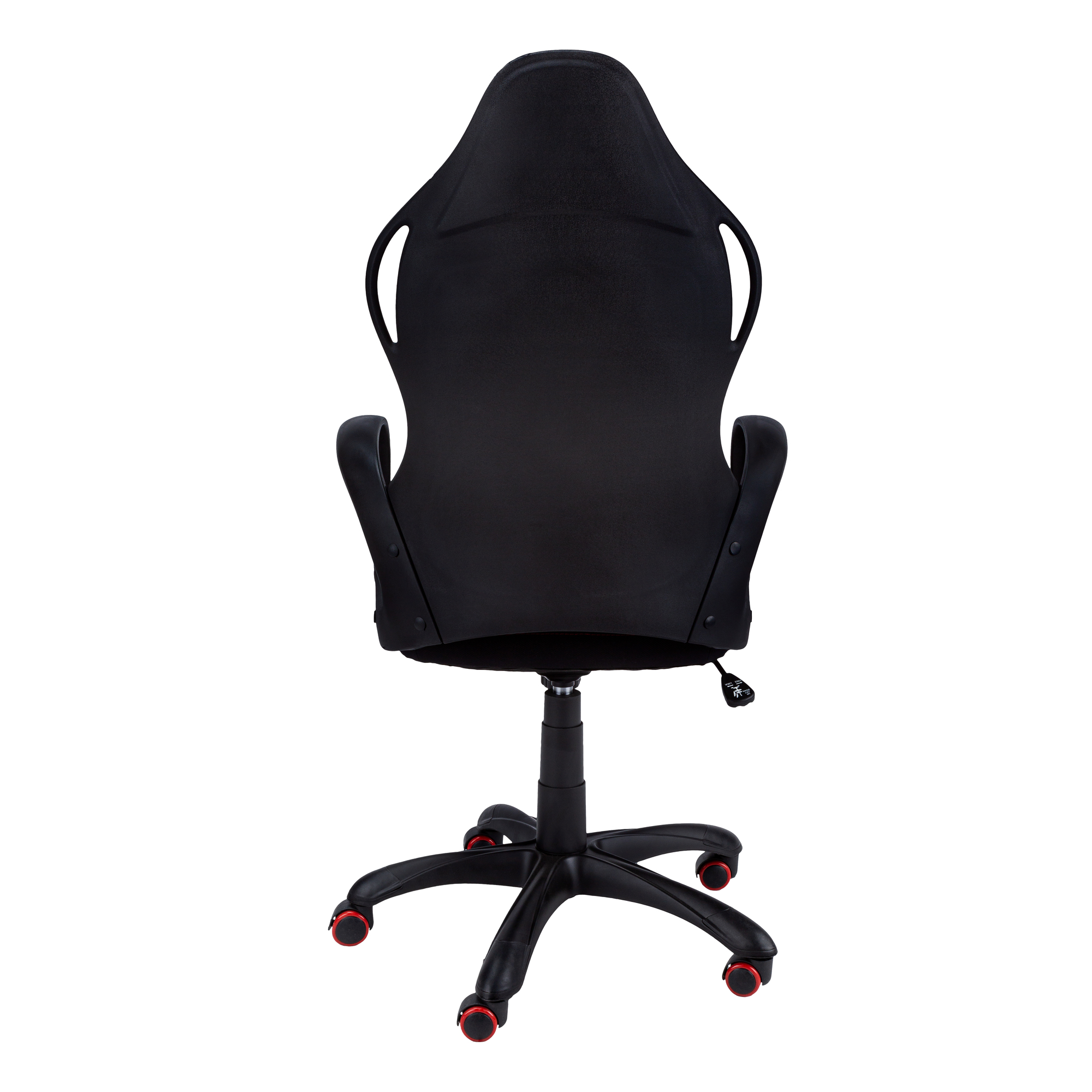 46" Black and Red Fabric Multi Position Office Chair