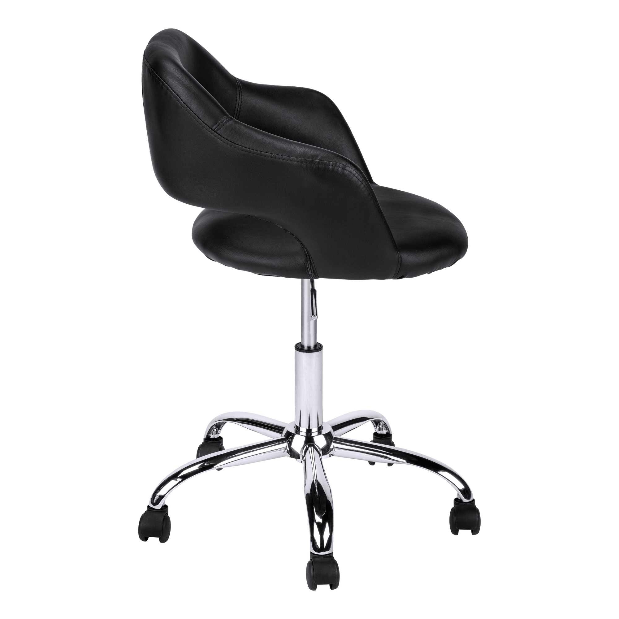 21" x 22.5" x 29" BlackChrome Metal Hydraulic Lift Base Office Chair