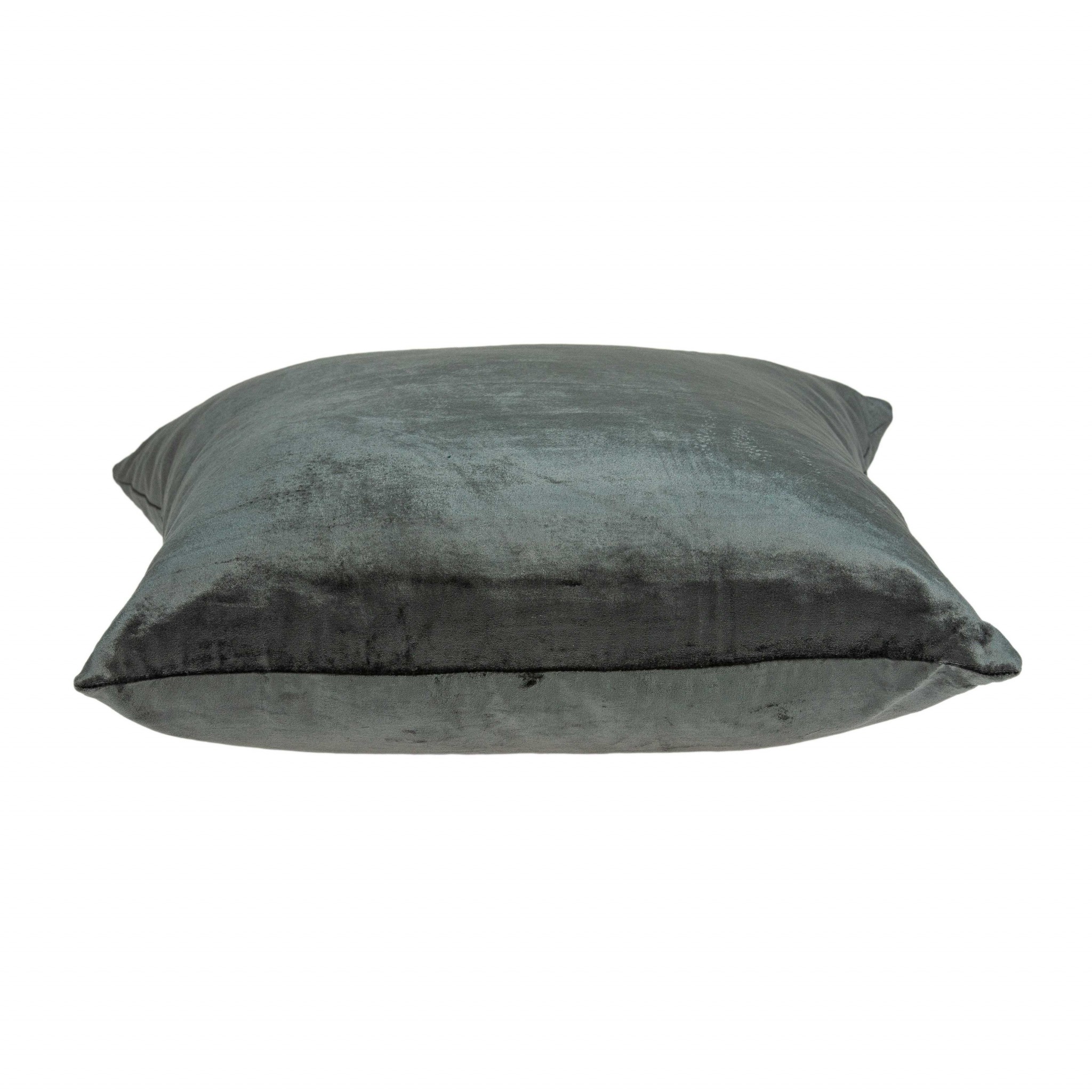 18" x 0.5" x 18" Transitional Charcoal Solid Pillow Cover
