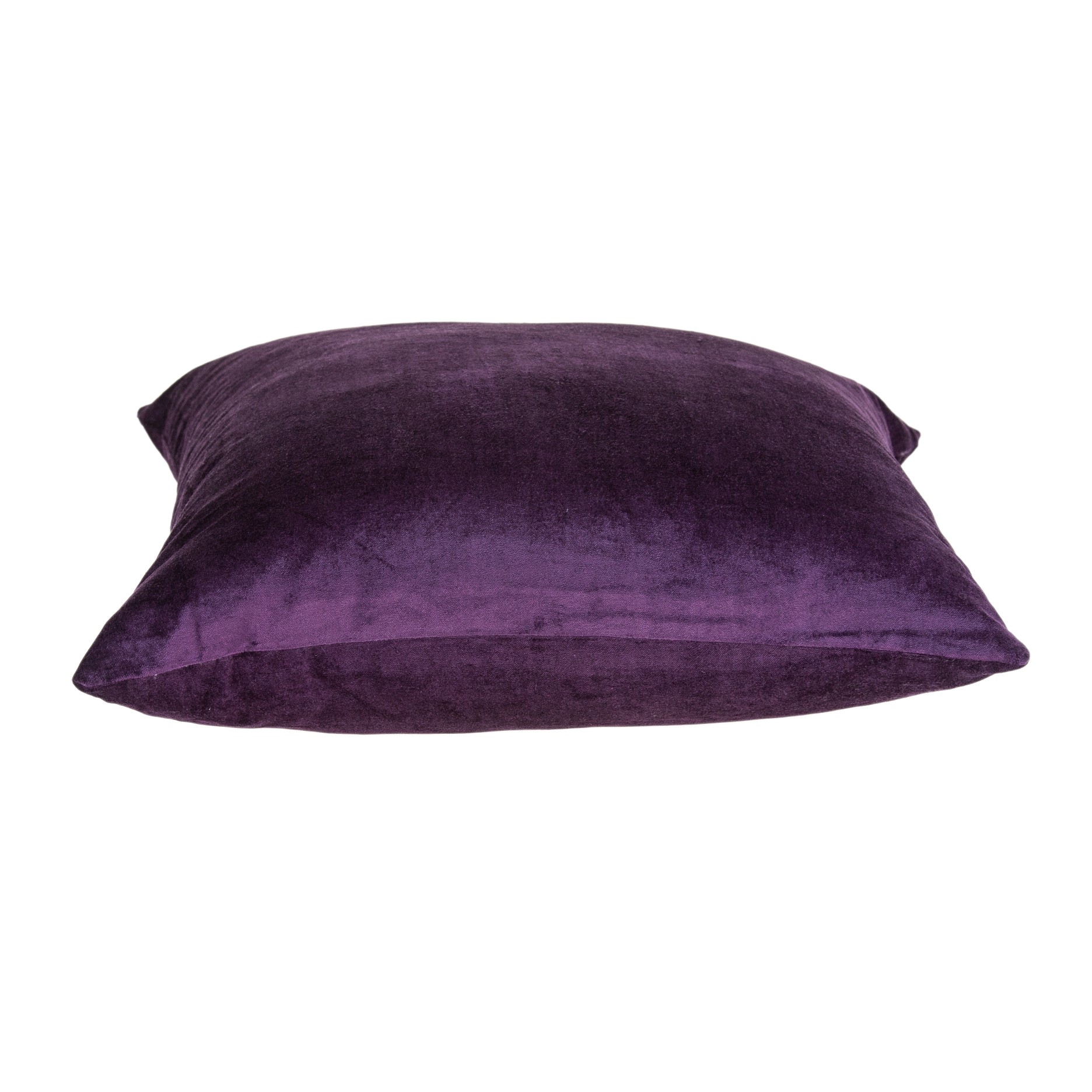 18" x 7" x 18" Transitional Purple Solid Pillow Cover With Poly Insert