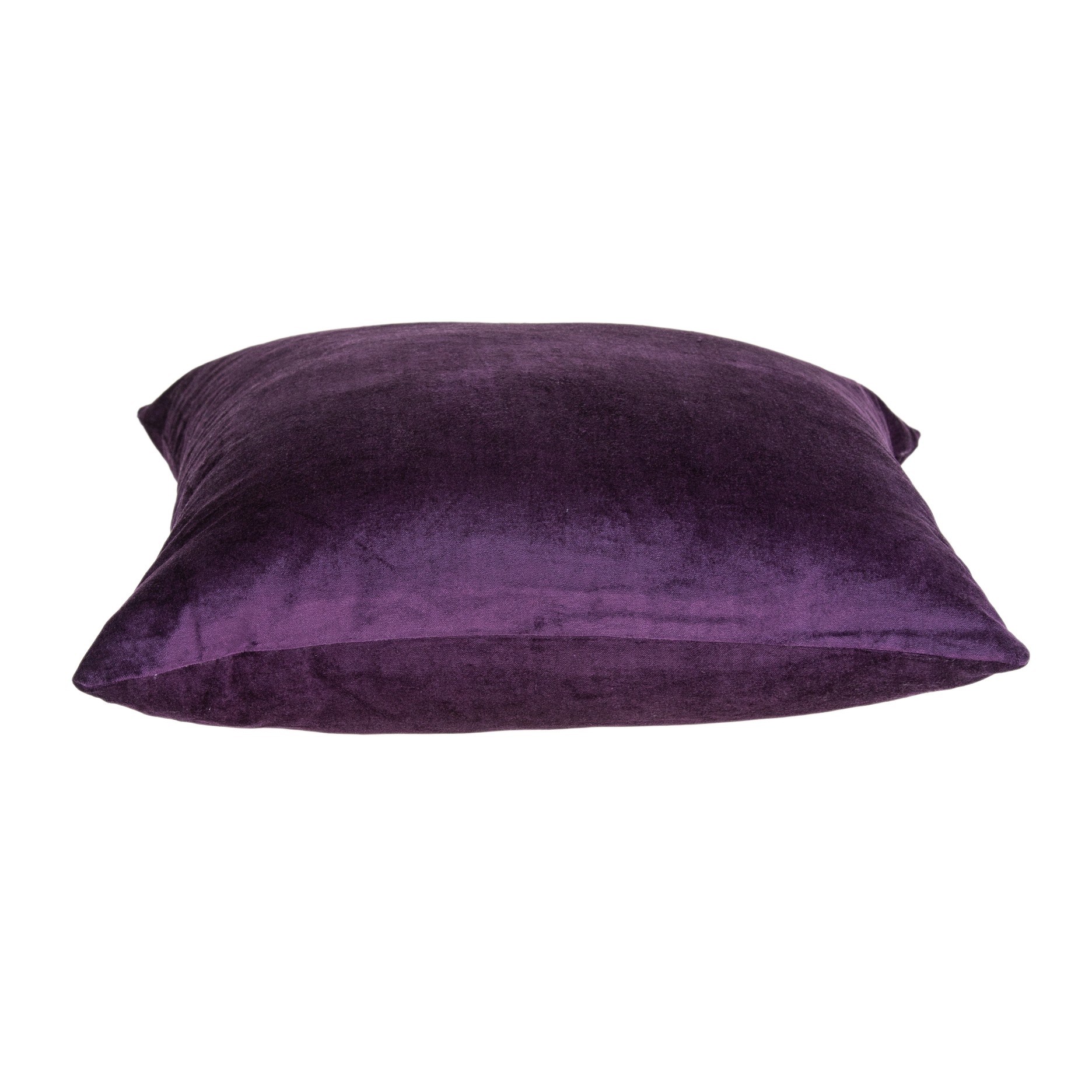 18" x 7" x 18" Transitional Purple Solid Pillow Cover With Down Insert