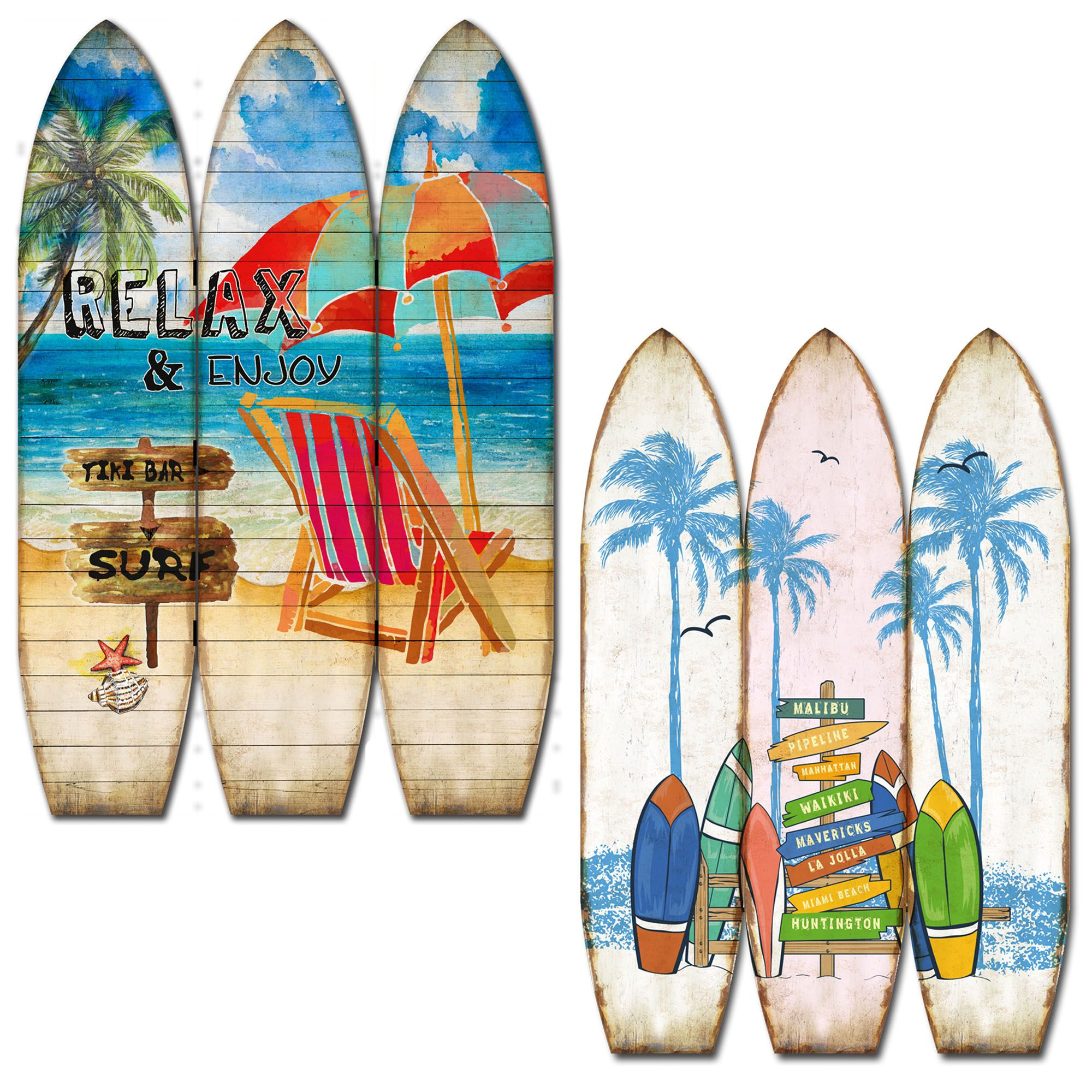 47"x1"x71" Multicolor Surfboard Screen