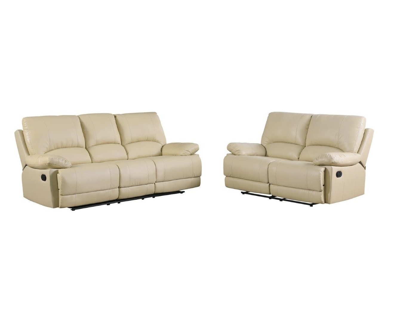 Two Piece Indoor Beige Faux Leather Five Person Seating Set-343900-1