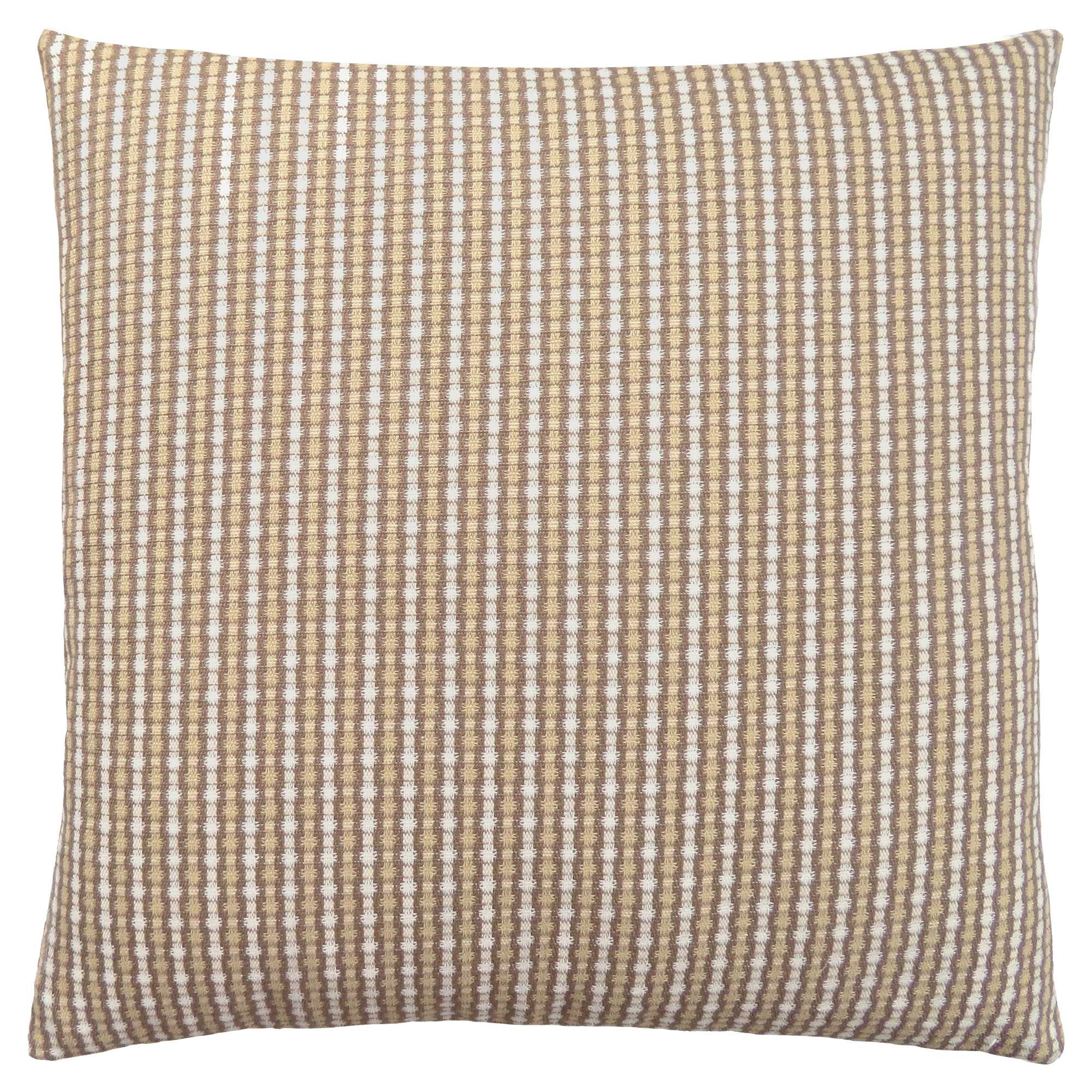 18" X 18" Taupe Polyester Striped Zippered Pillow-344017-1