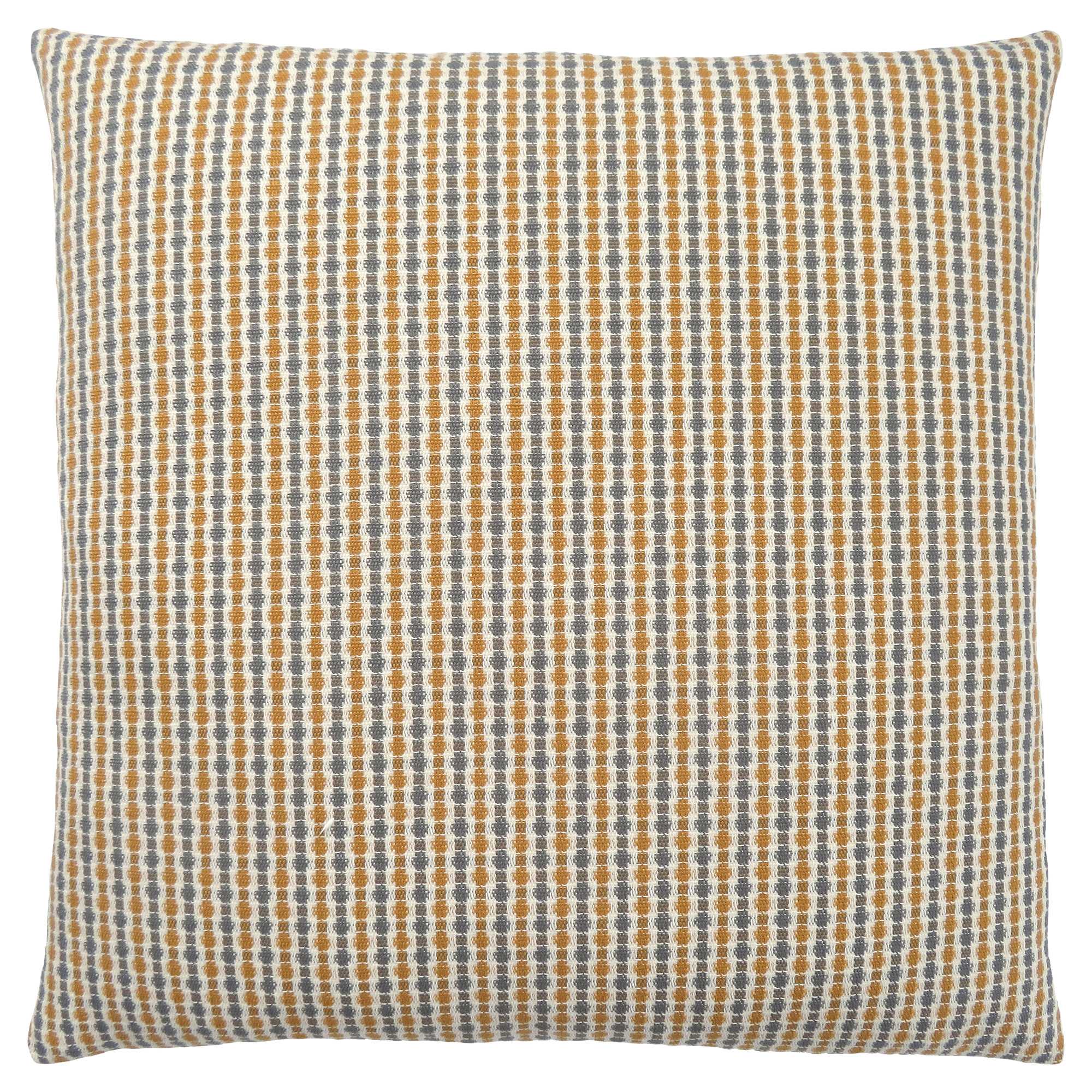 18" X 18" Gray and Gold Polyester Striped Zippered Pillow-344020-1