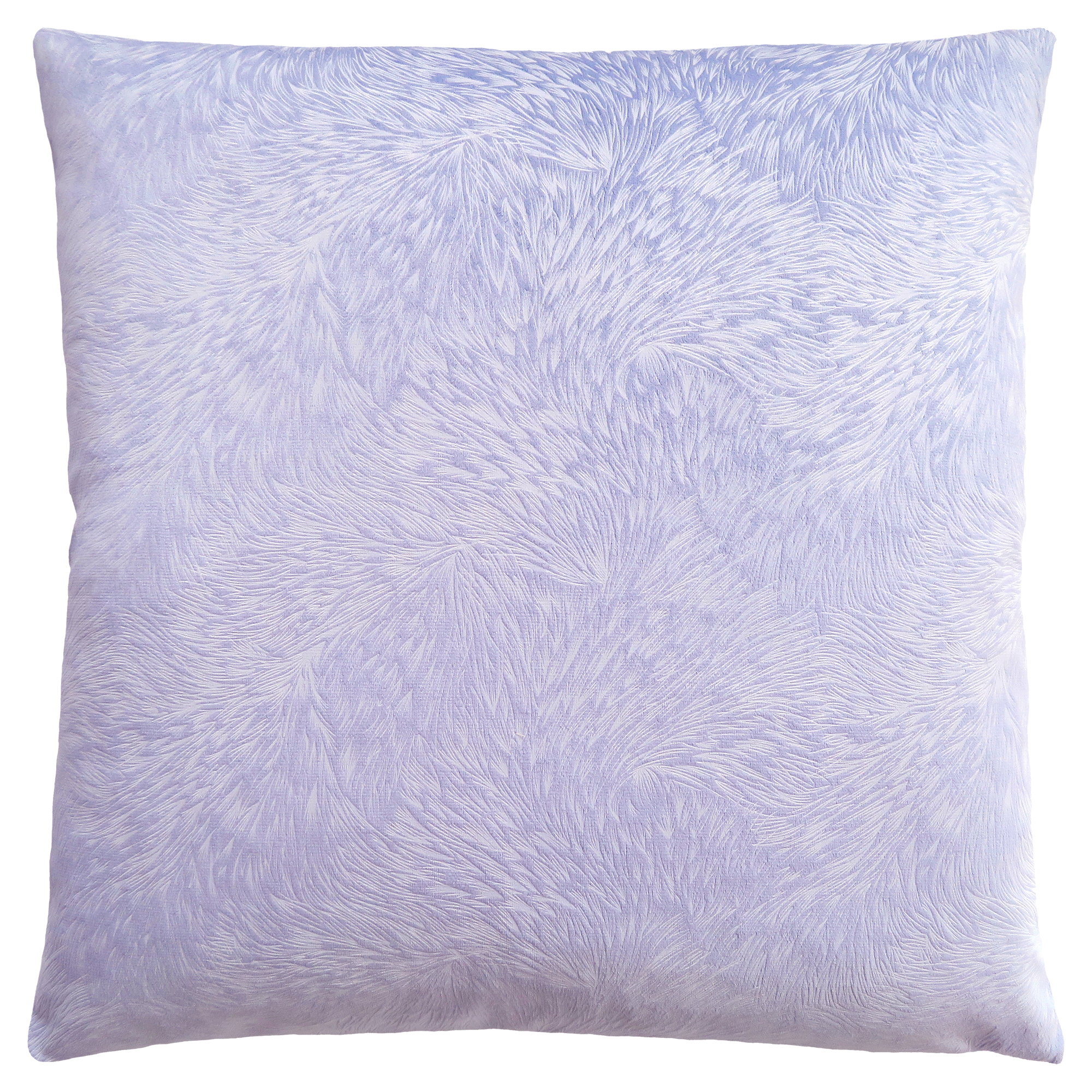Set Of Two 18" X 18" Purple Polyester Feather Zippered Pillow-344149-1