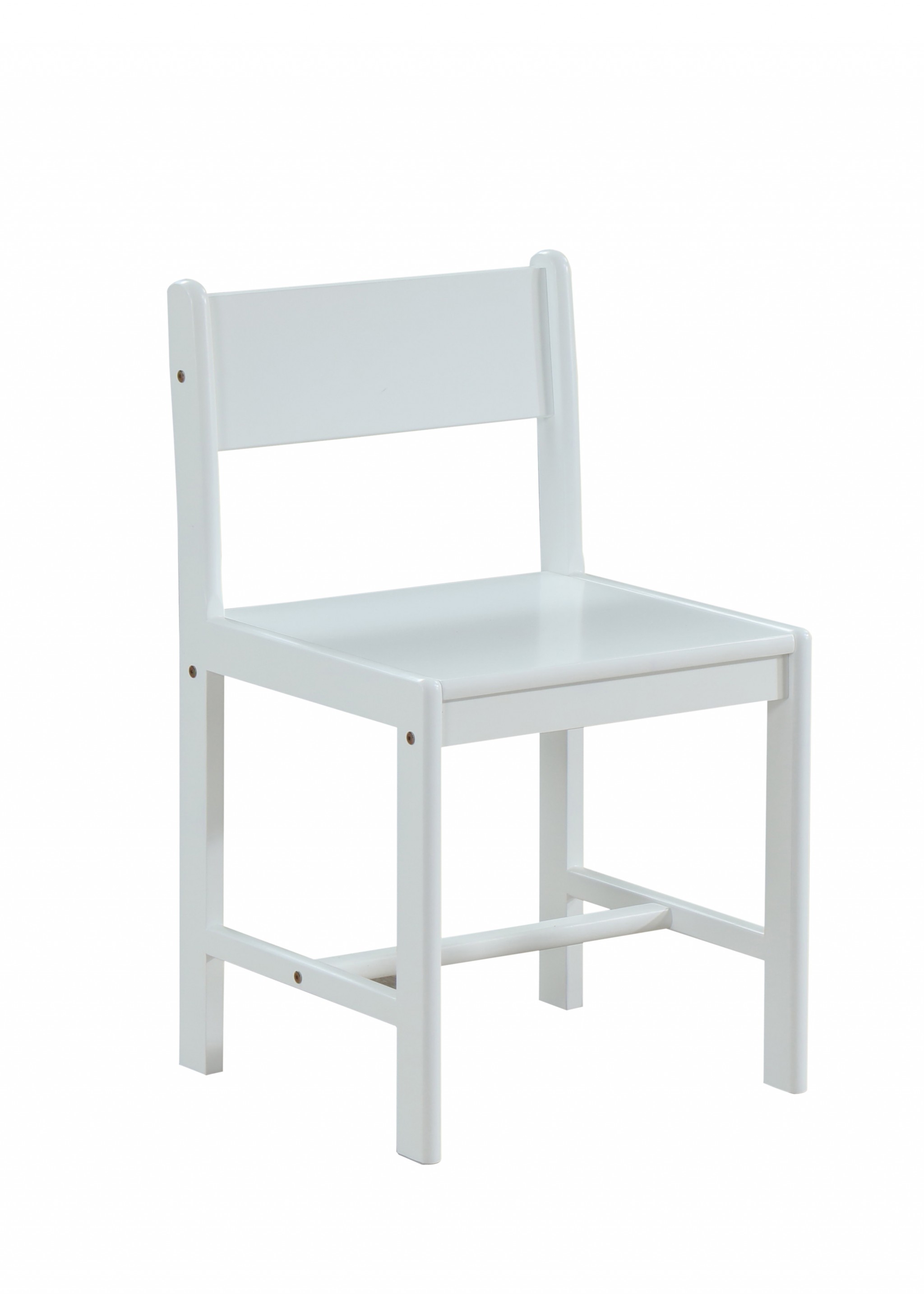 17" X 17" X 30" White Wood Chair
