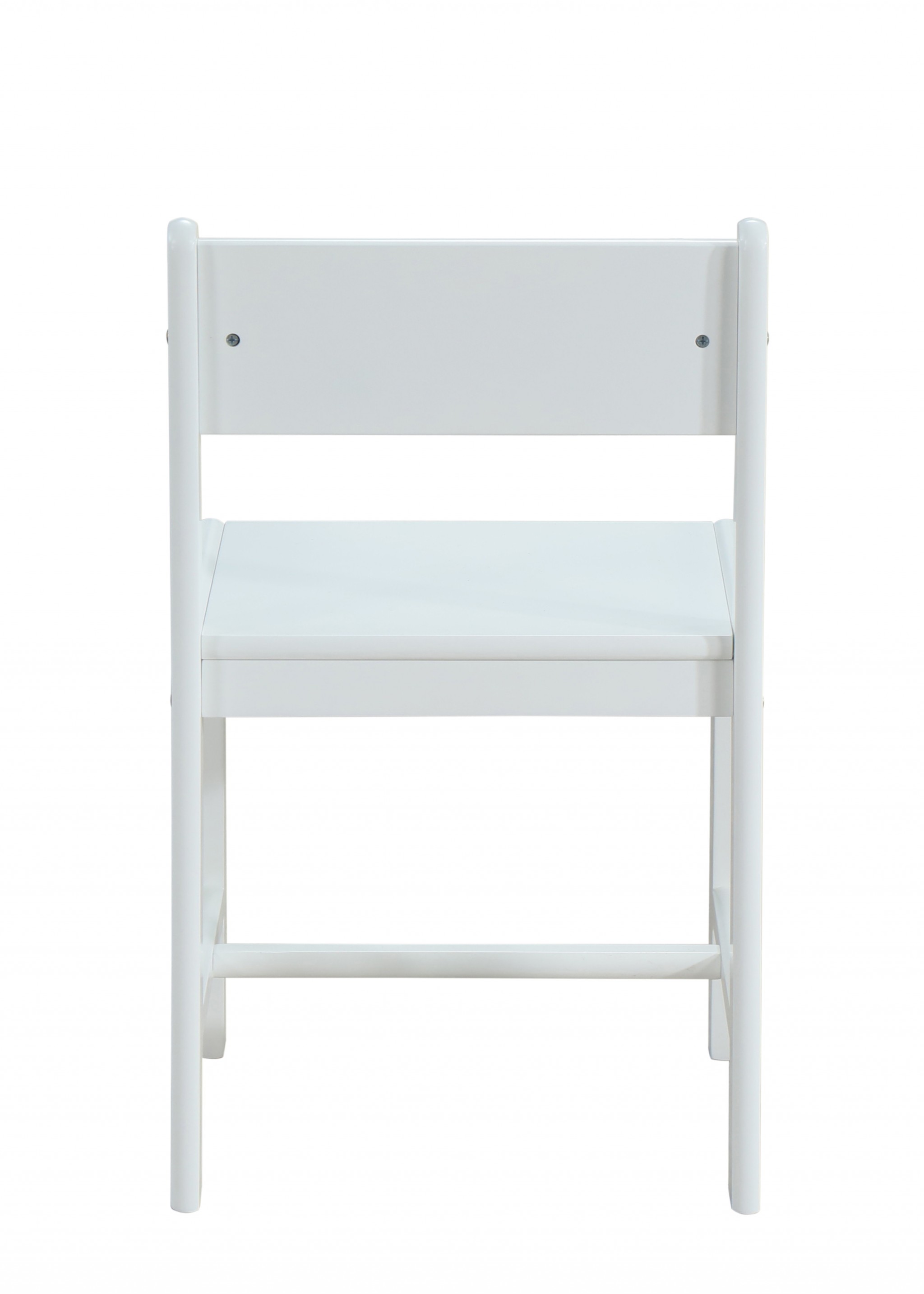 17" X 17" X 30" White Wood Chair