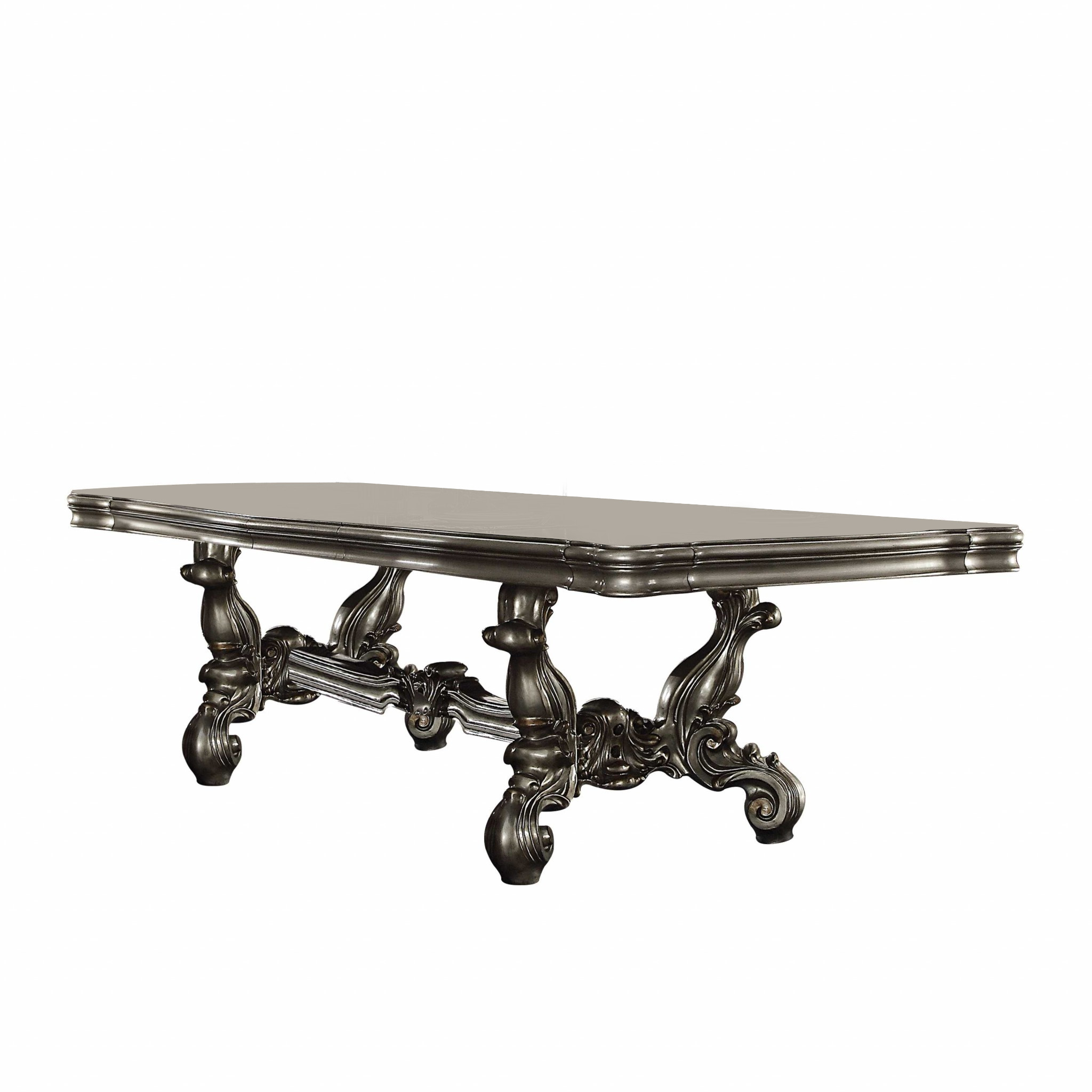 46" Platinum Solid Wood Dining Table-348652-1