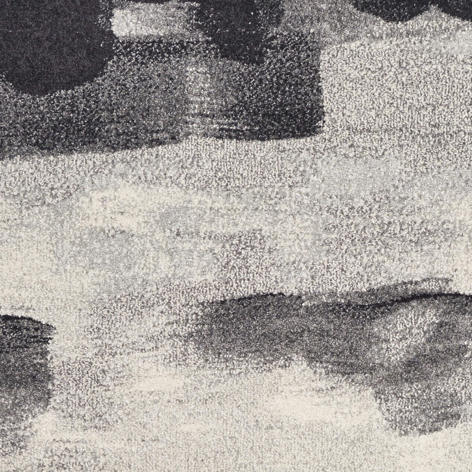 8" X 11" Shades Of Grey Machine Woven Abstract Brushstroke Indoor Area Rug