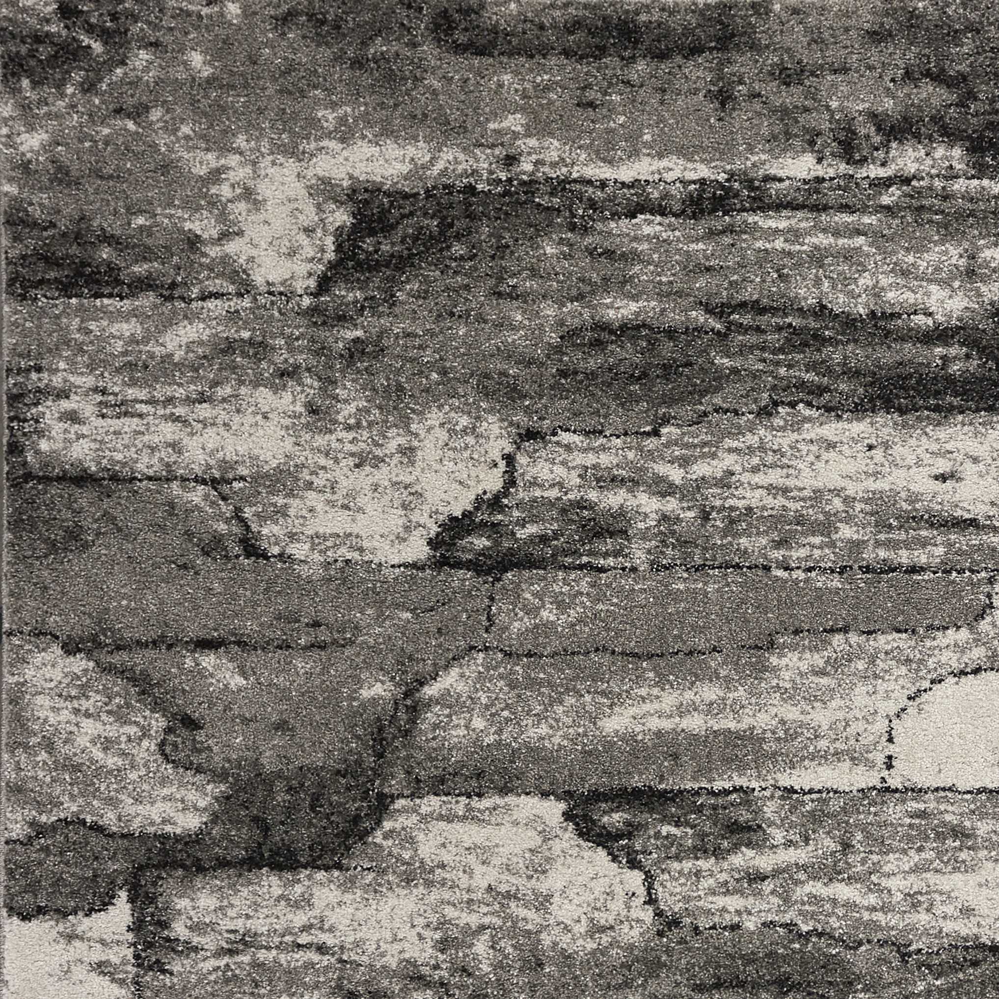 8" X 11" Gray Abstract Area Rug