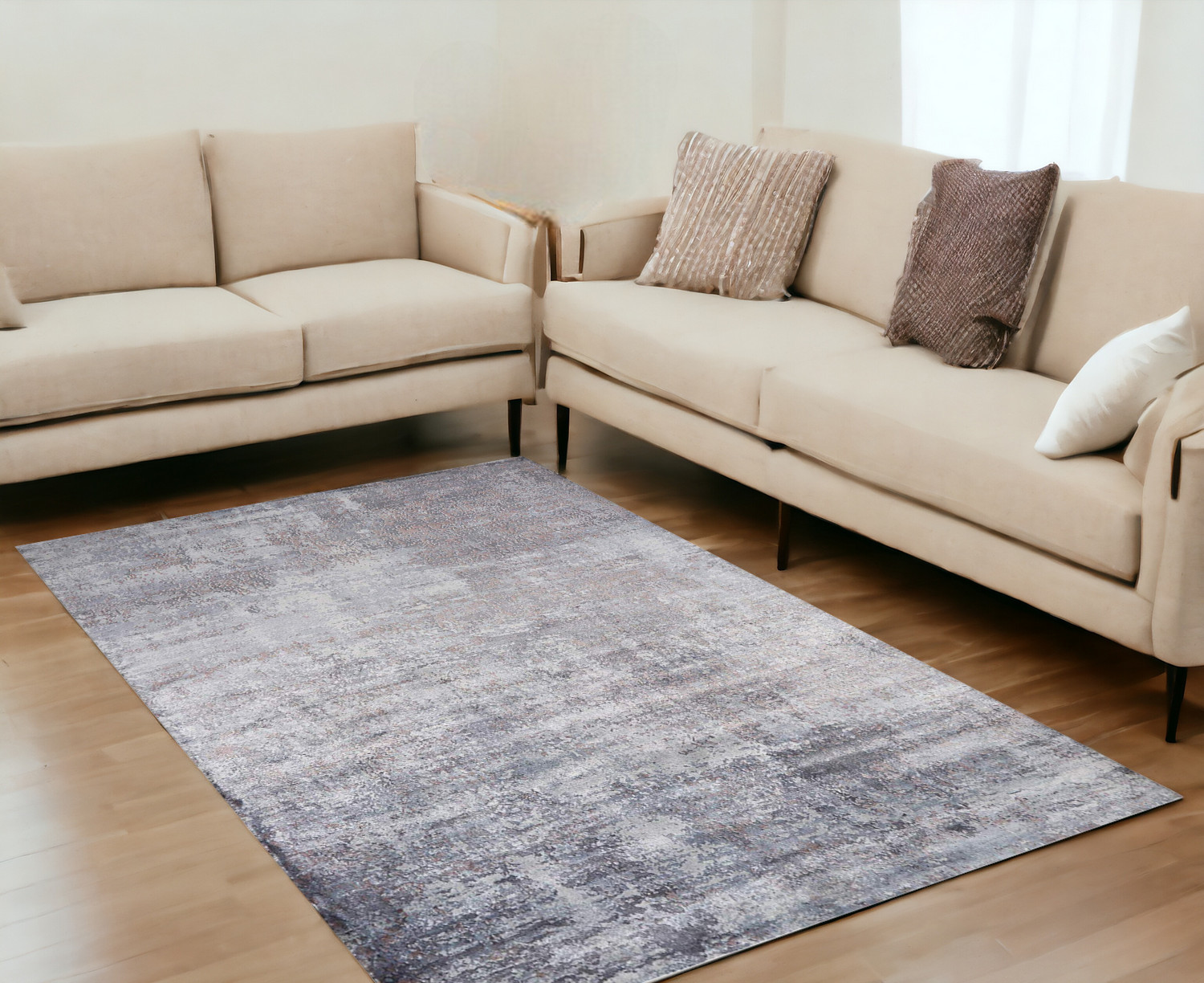 5' X 7'  Viscose Slate Area Rug-350030-1